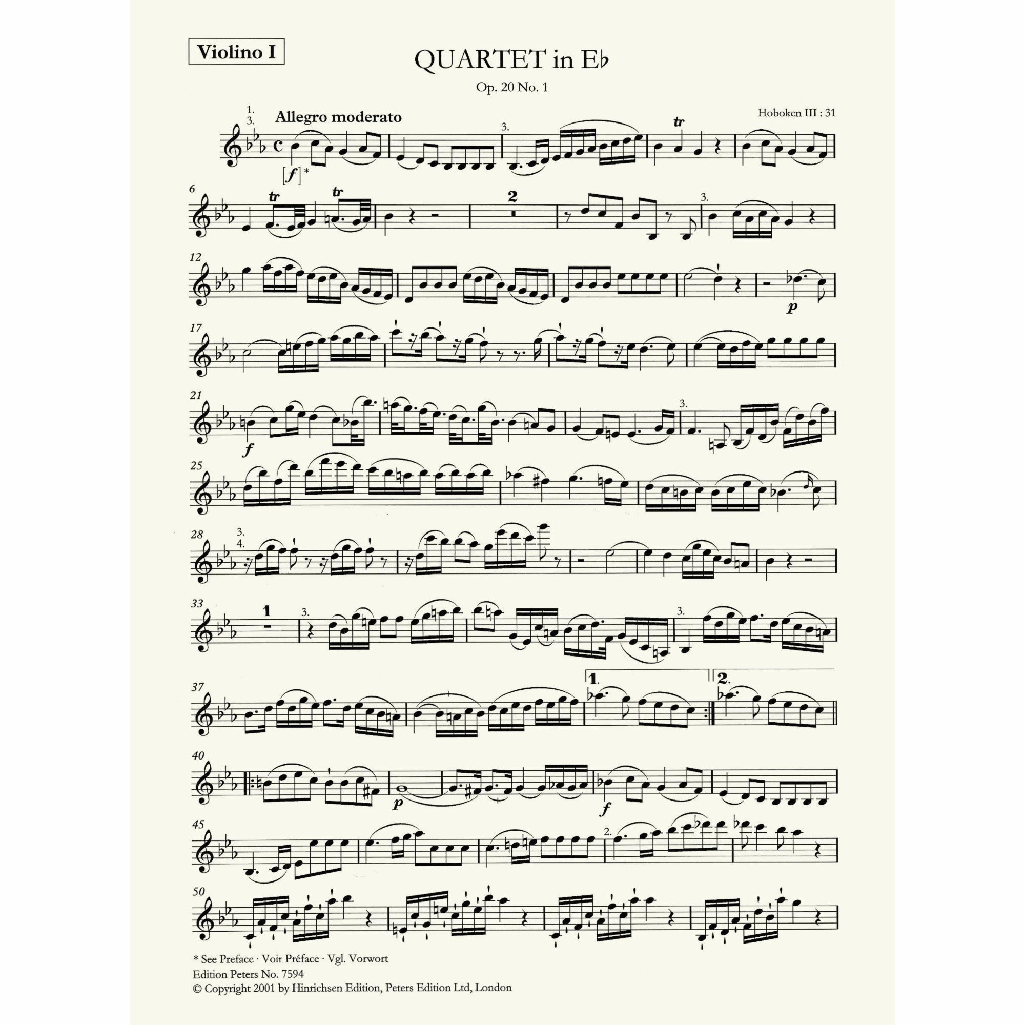 Sample: Violin I Part