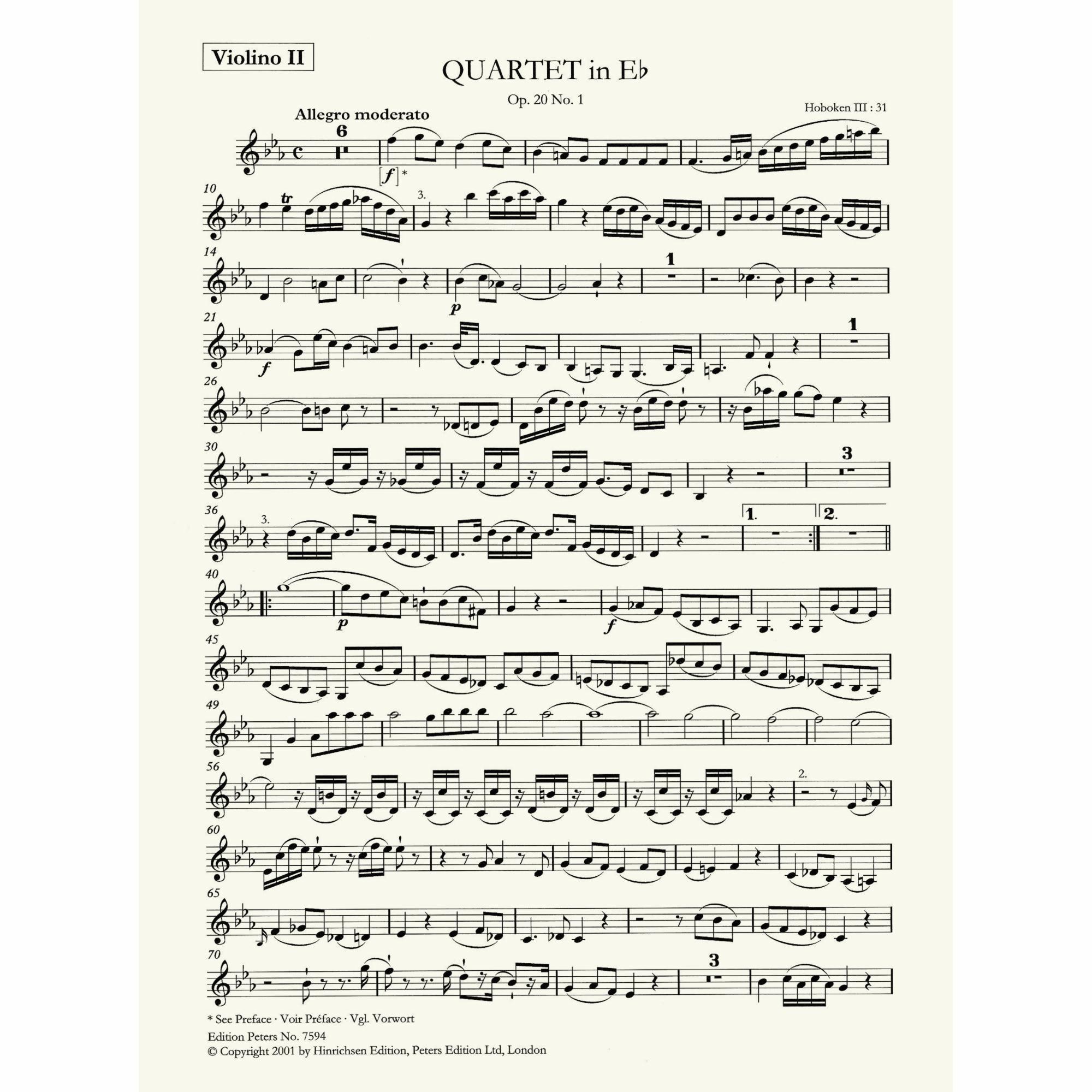 Sample: Violin II Part