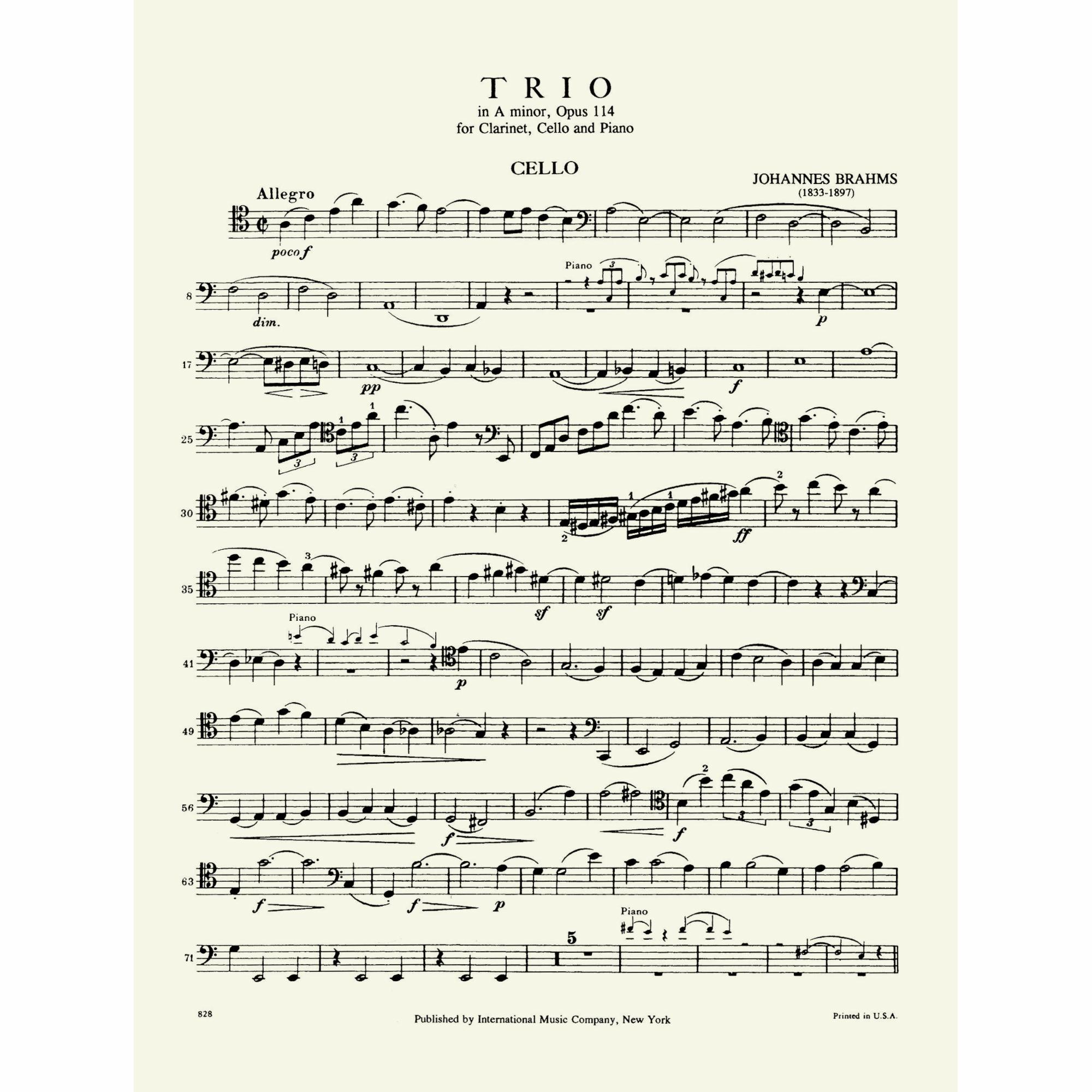 Sample: Cello (Pg. 1)