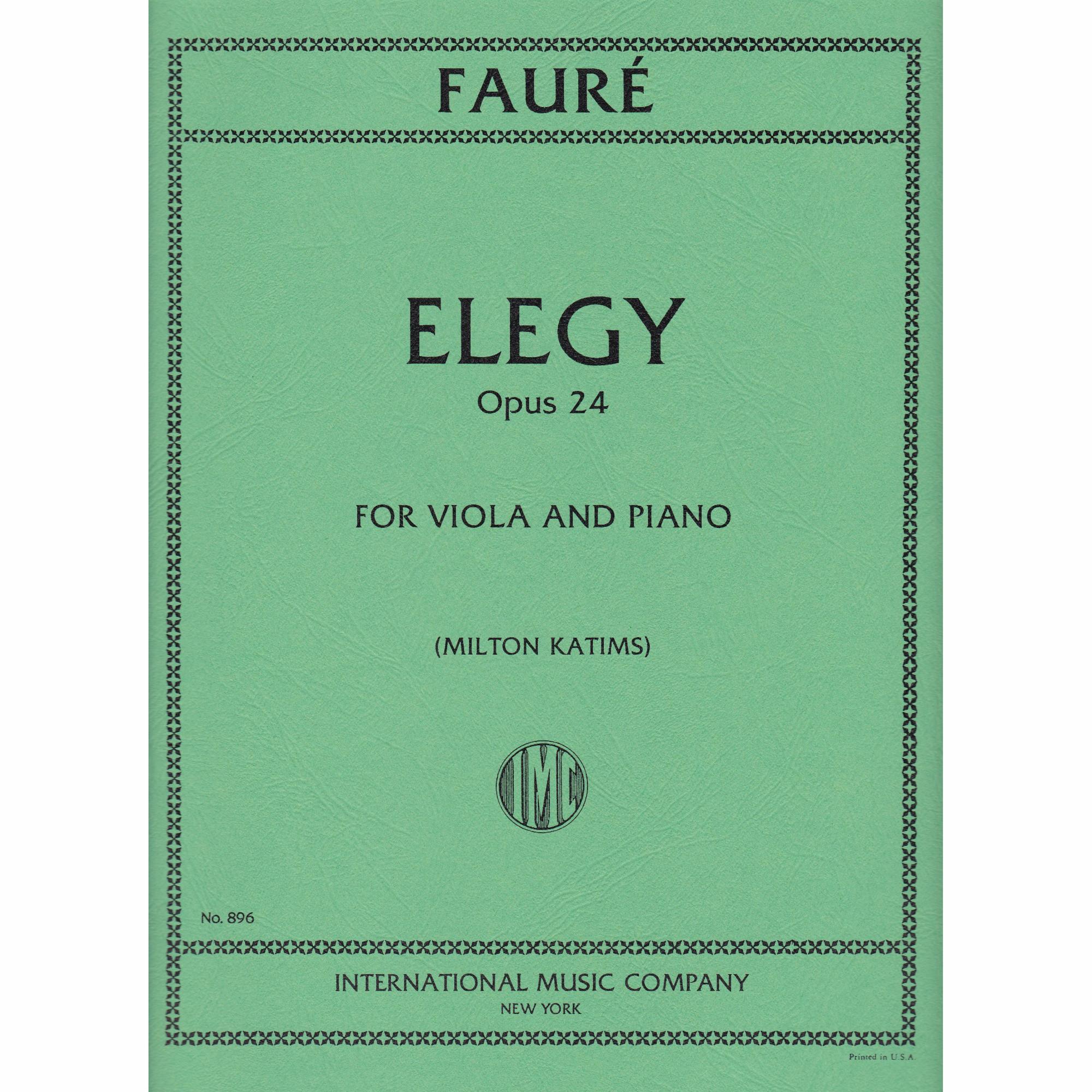 Faure -- Elegy, Op. 24 for Viola and Piano