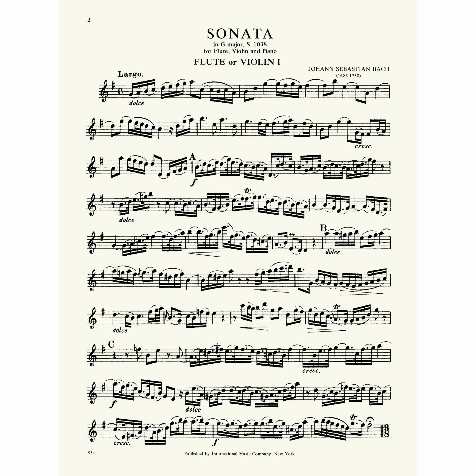 Sample: Violin I (Pg. 2)