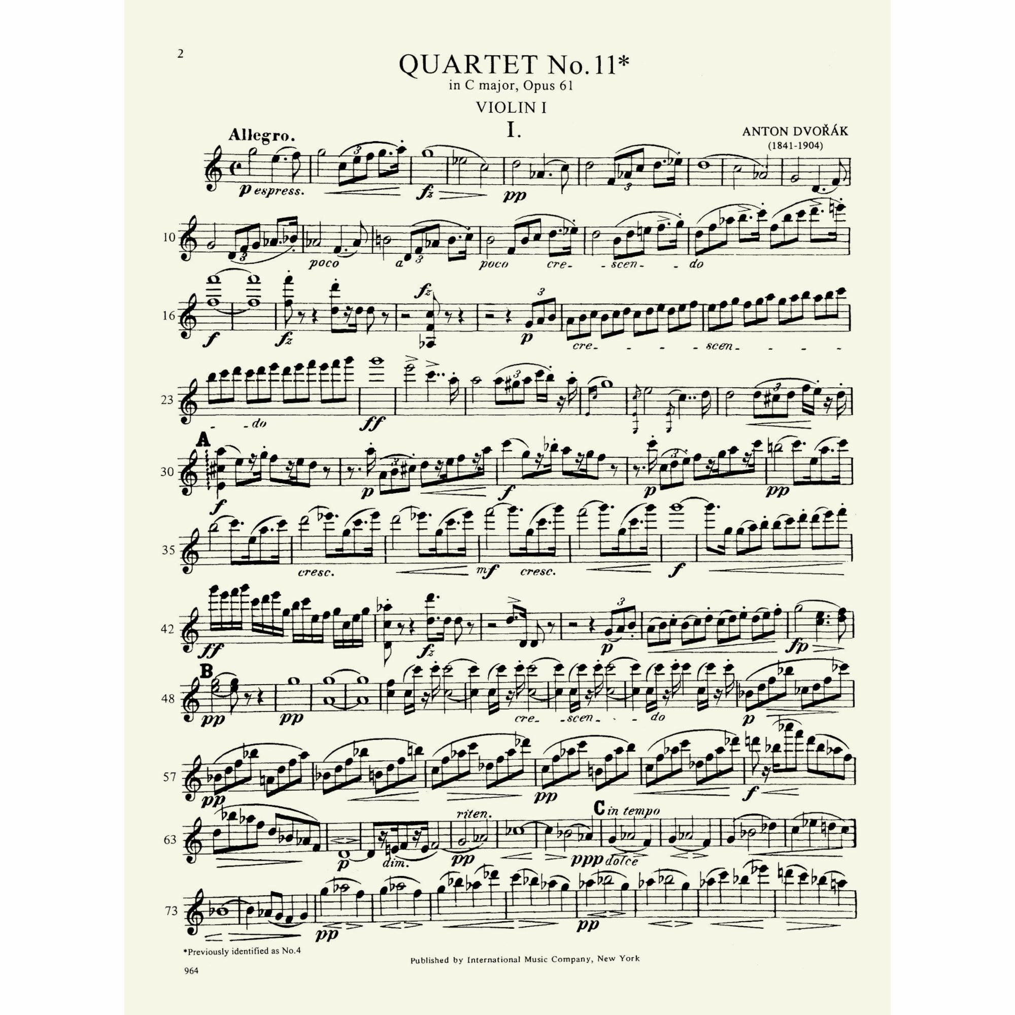 Sample: Violin I (Pg. 2)