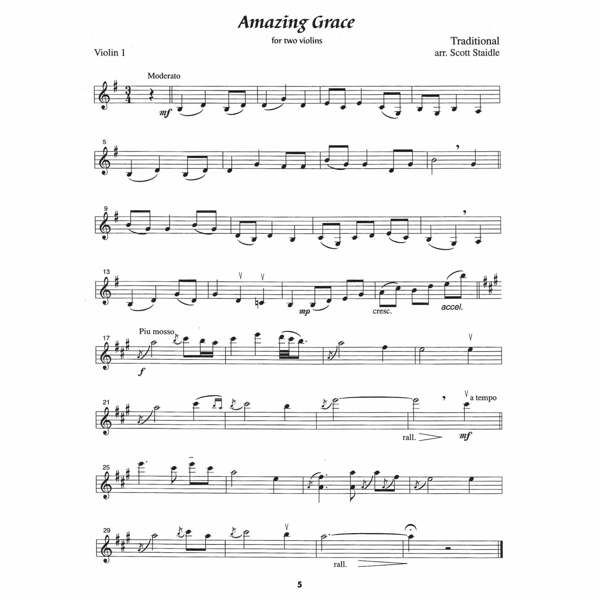 Sample: Violin I (Pg. 5)