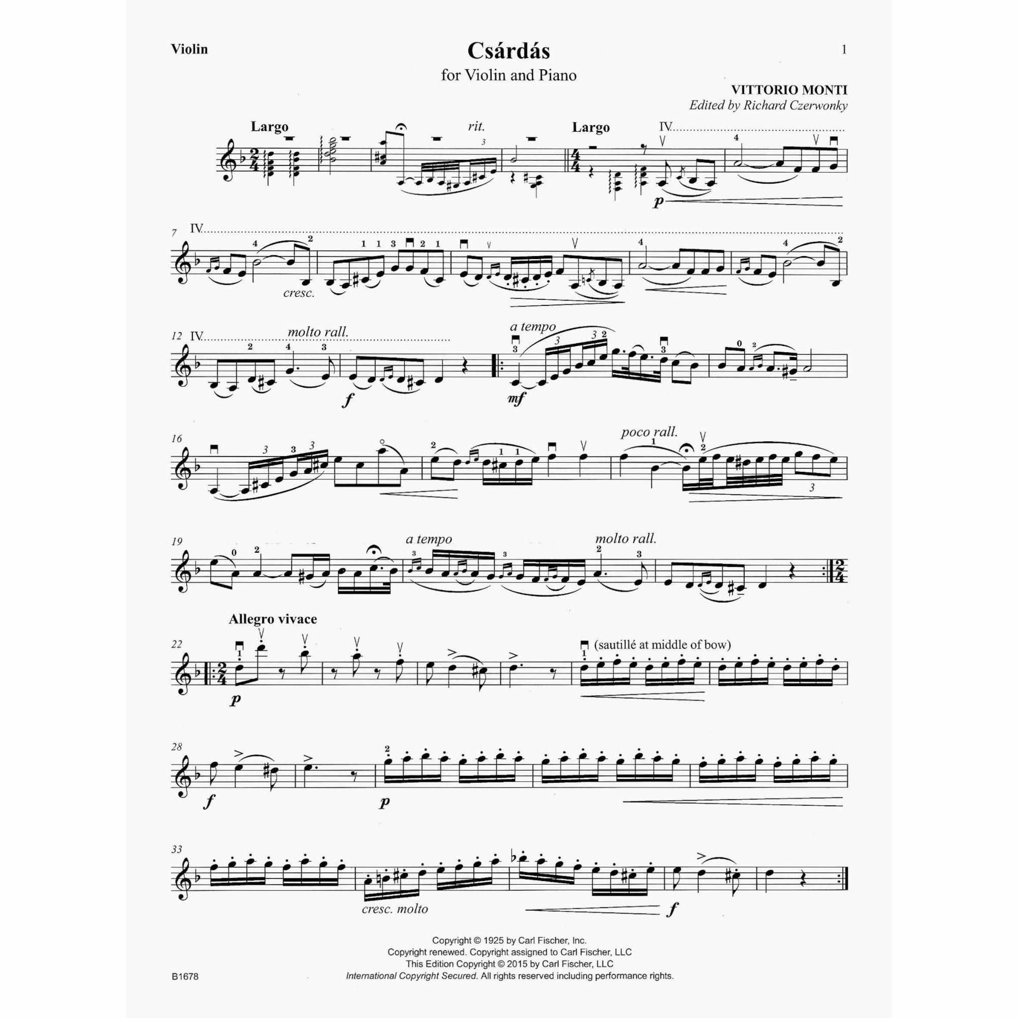 Sample: Violin Part