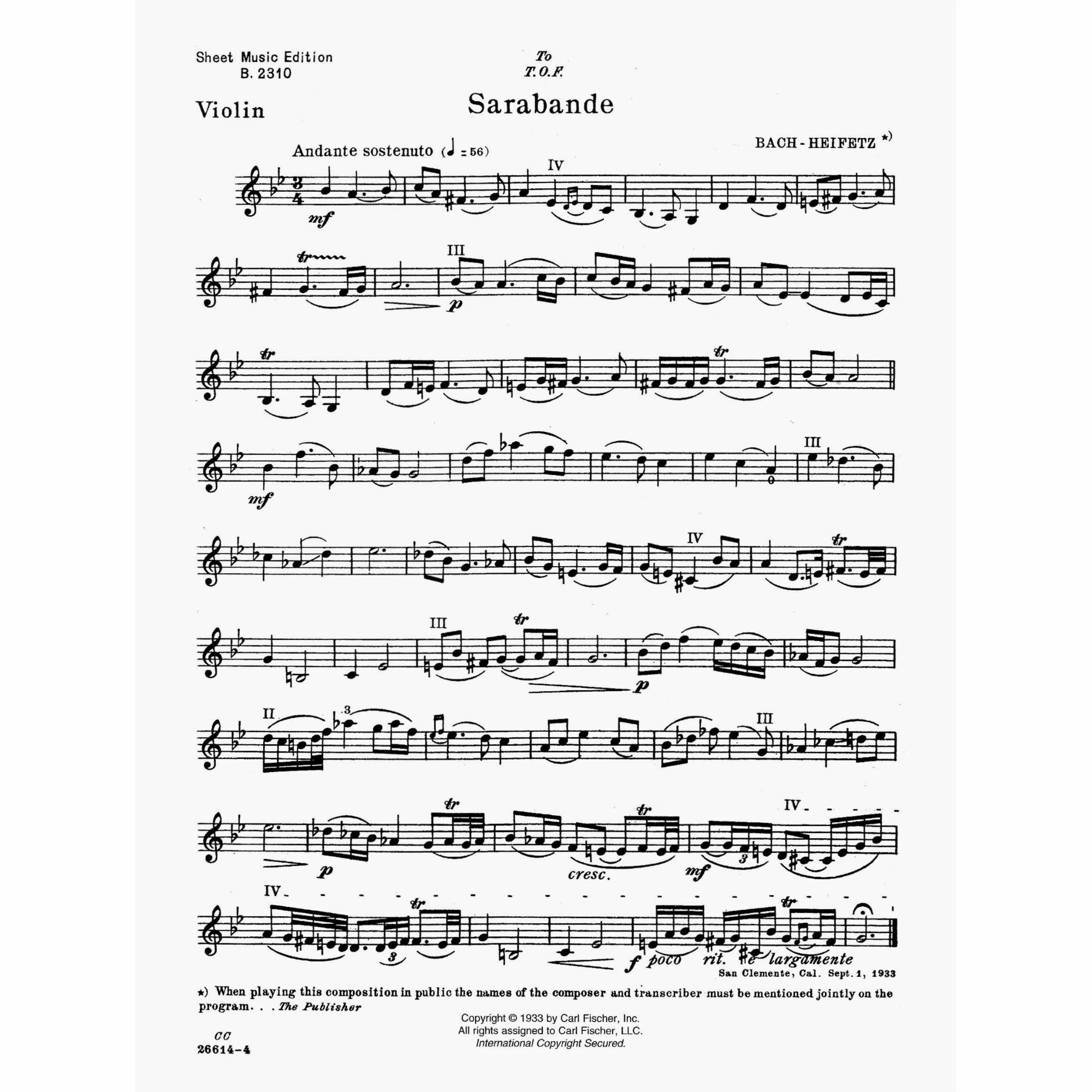 Sample: Violin (Pg. 1)