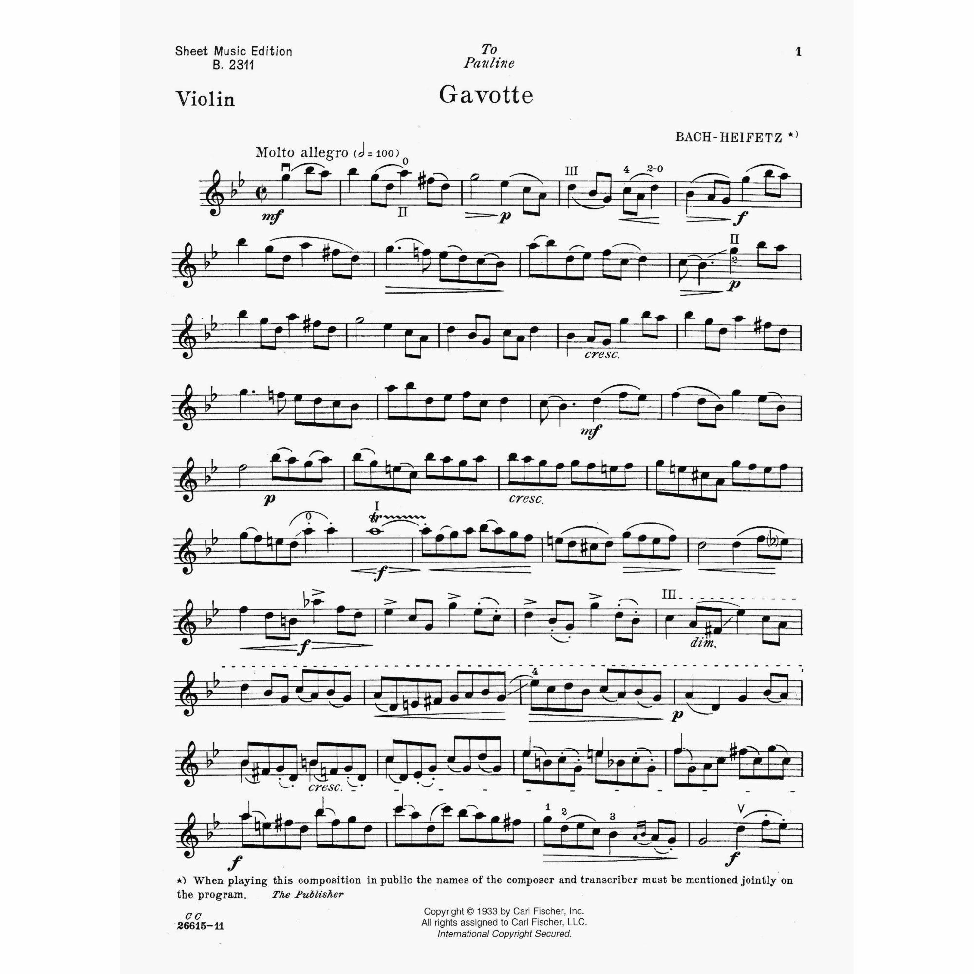 Sample: Violin (Pg. 1)