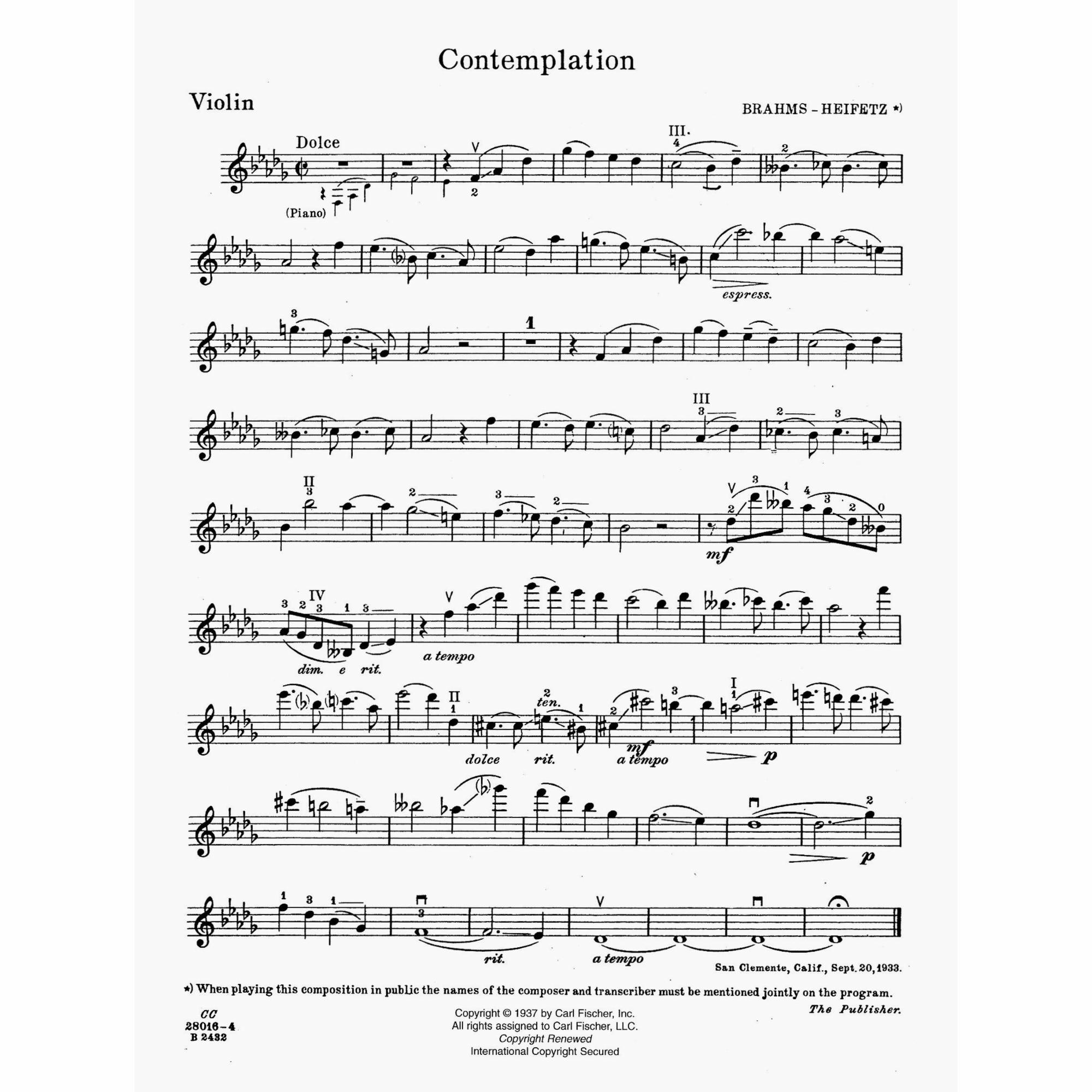 Sample: Violin (Pg. 1)