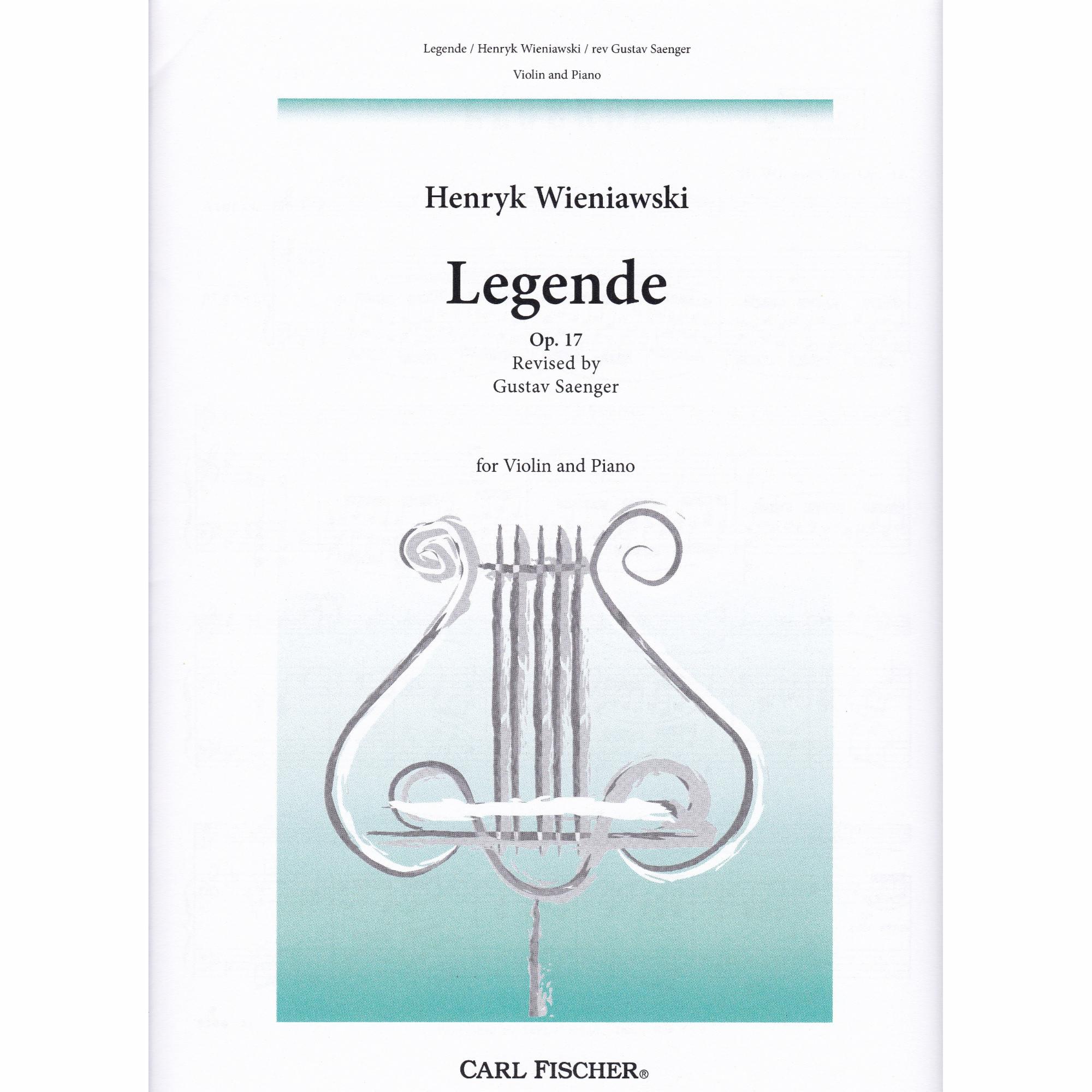 Legende in G Minor for Violin and Piano, Op. 17