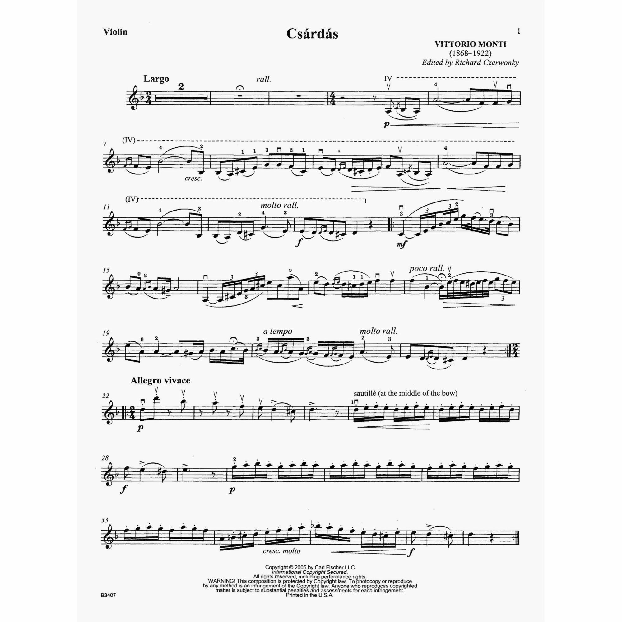 Sample: Violin Part