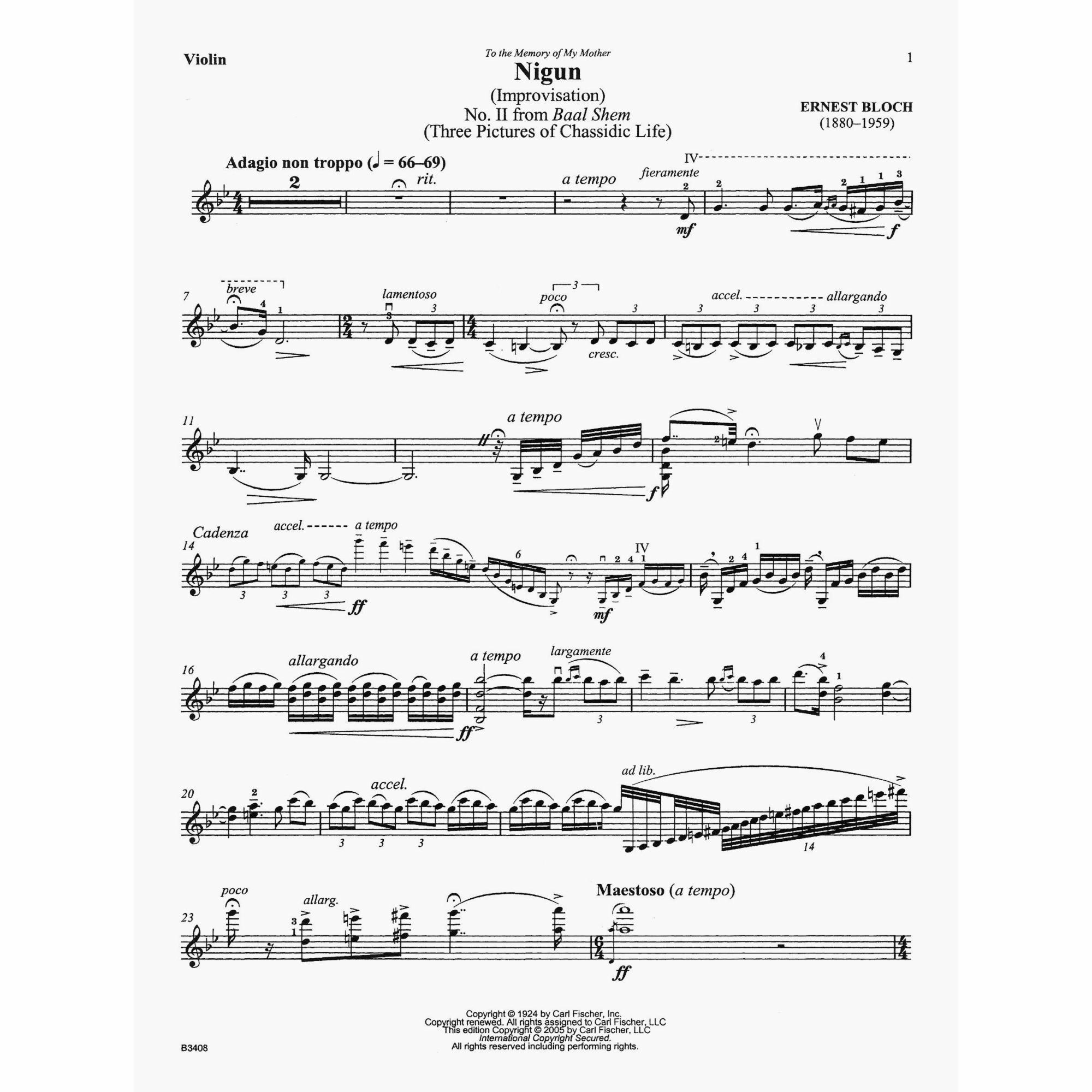 Sample: Violin (Pg. 1)