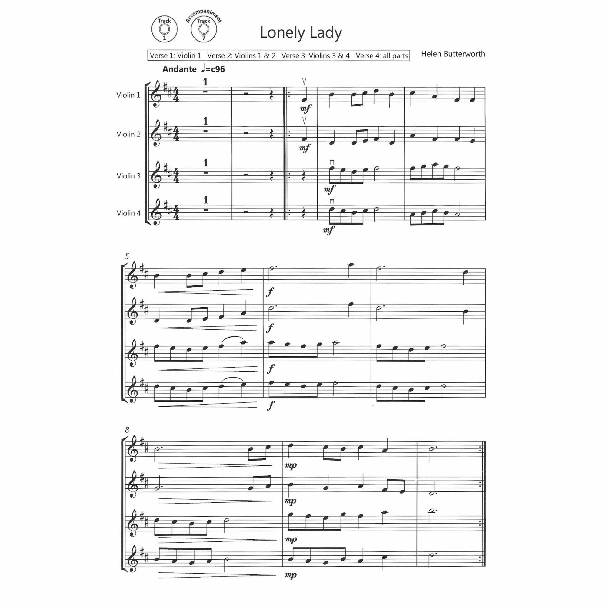 Sample: Book 2, Violin (Pg. 4)