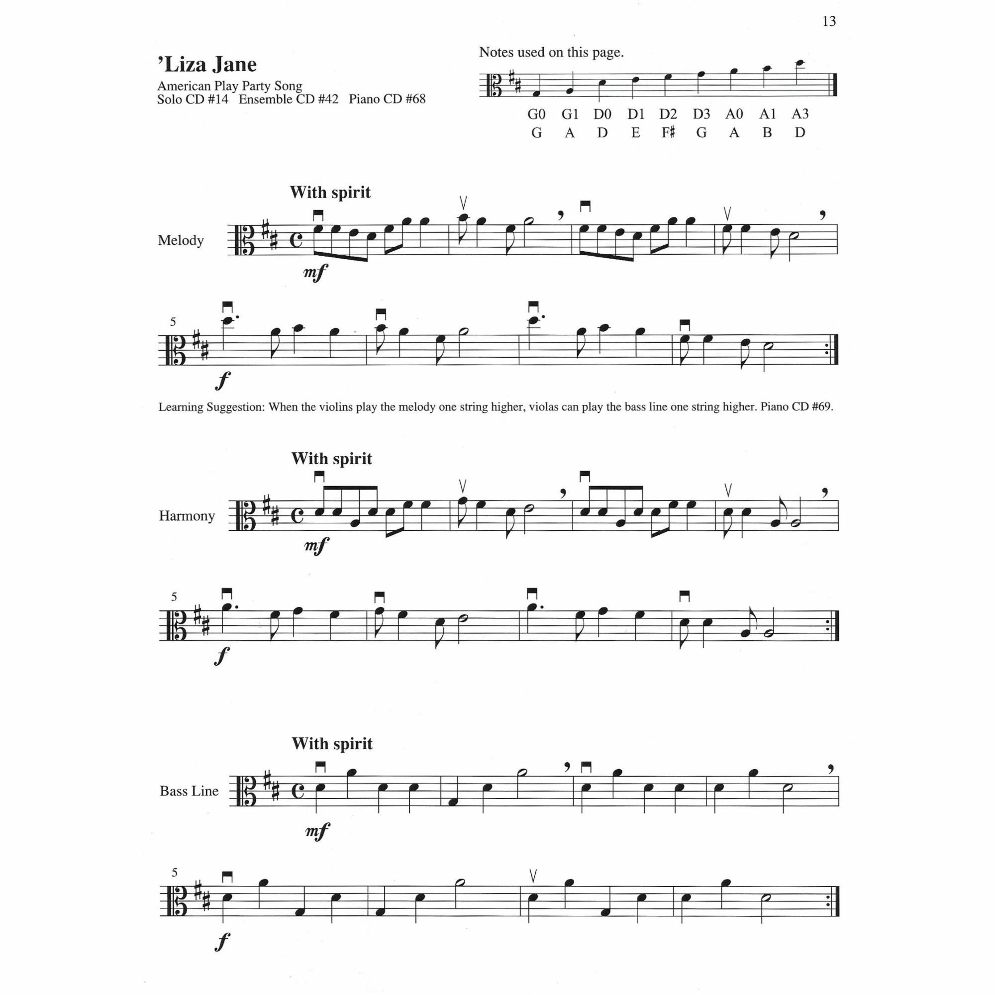 Sample: Viola (Pg. 13)