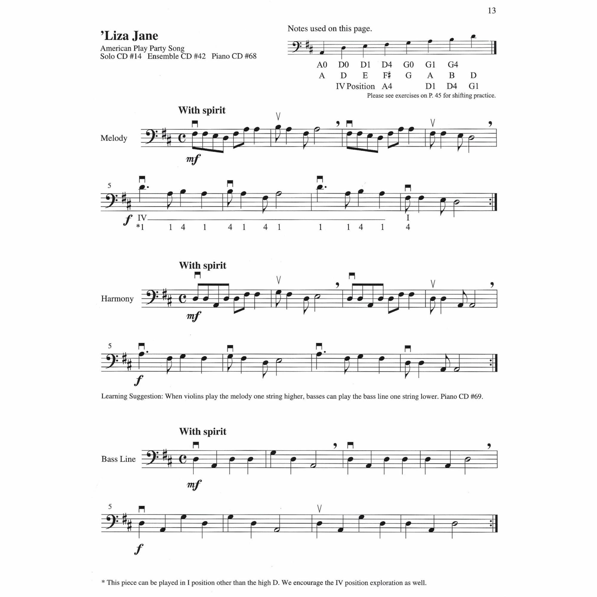 Sample: Bass (Pg. 13)