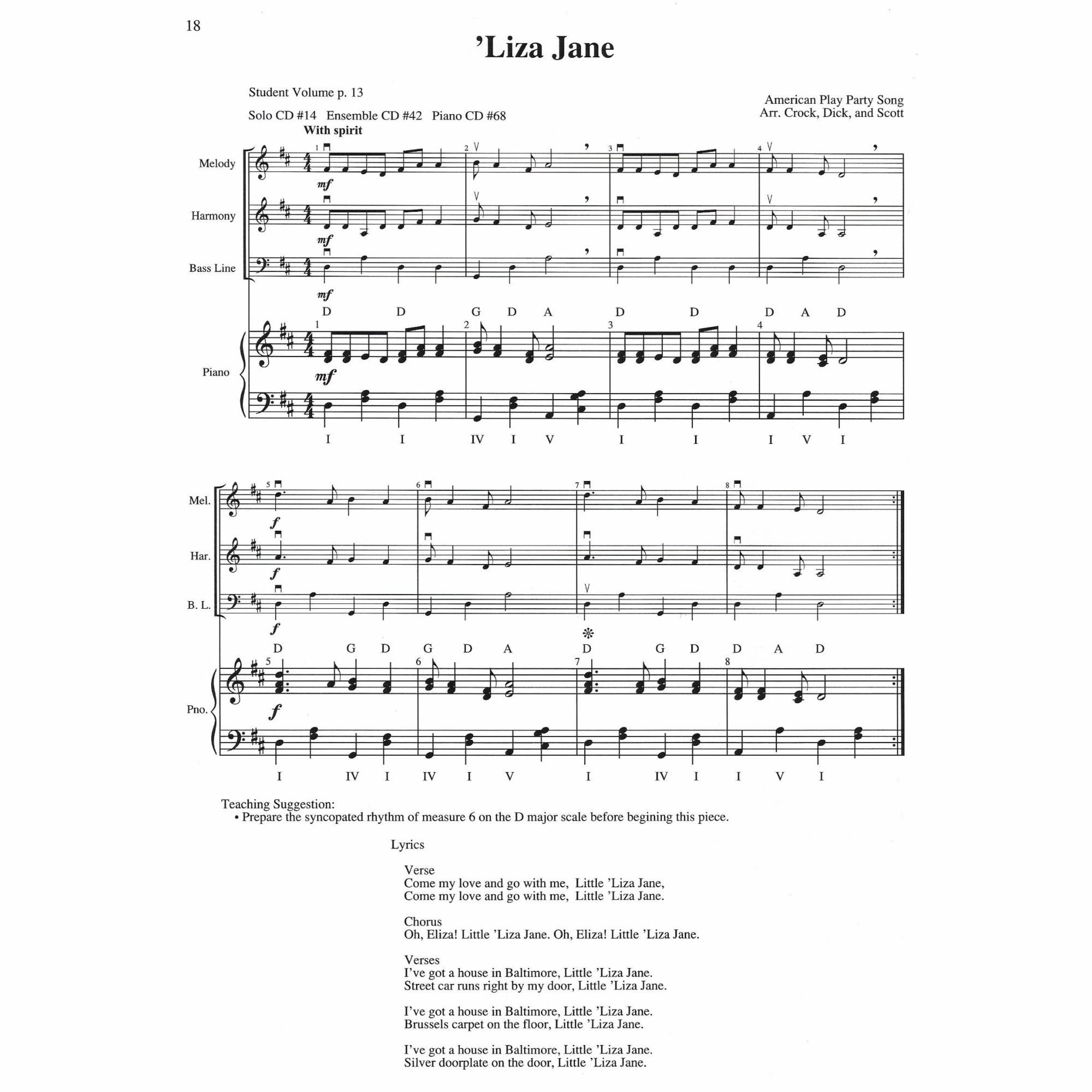 Sample: Piano/Score