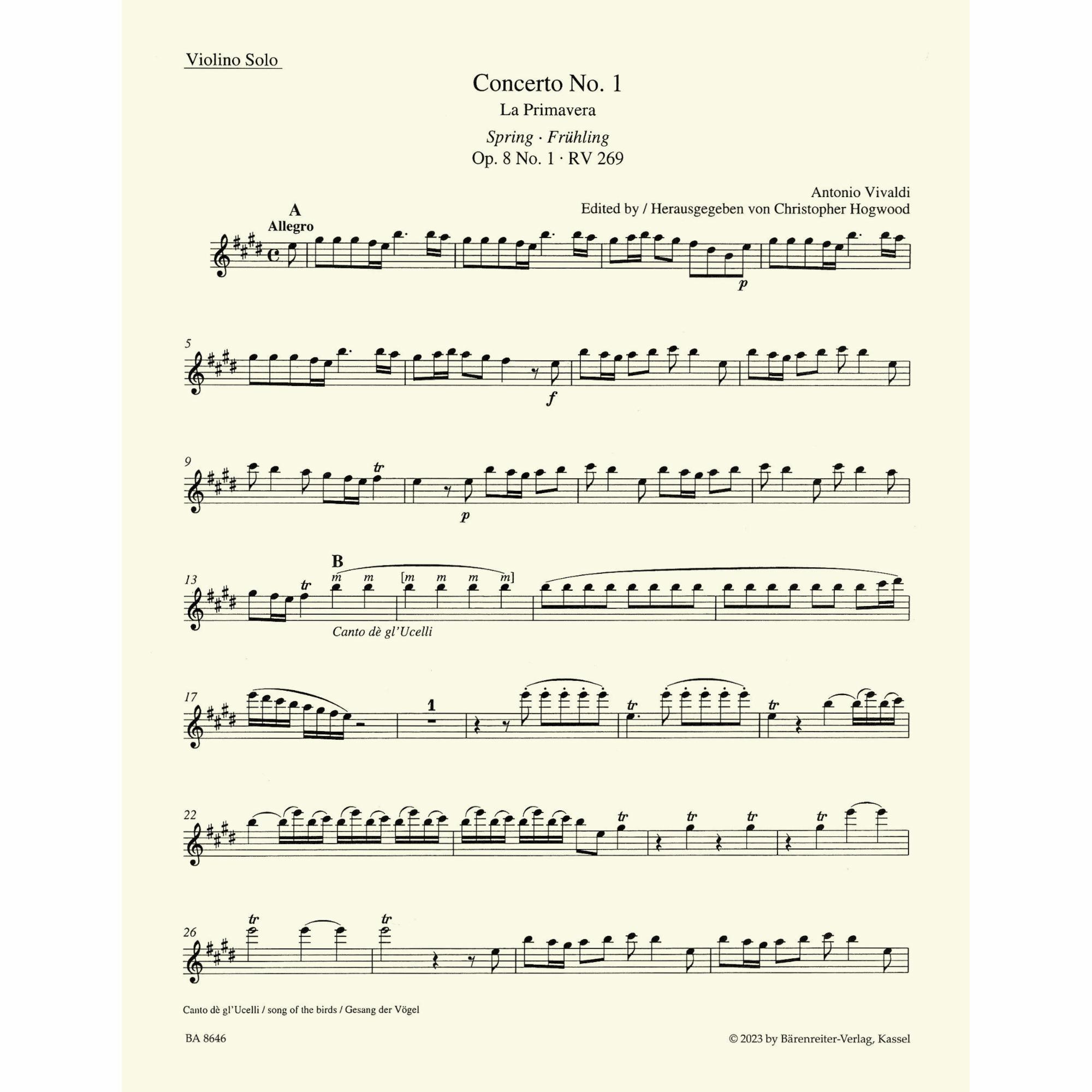 Sample: Violin Part