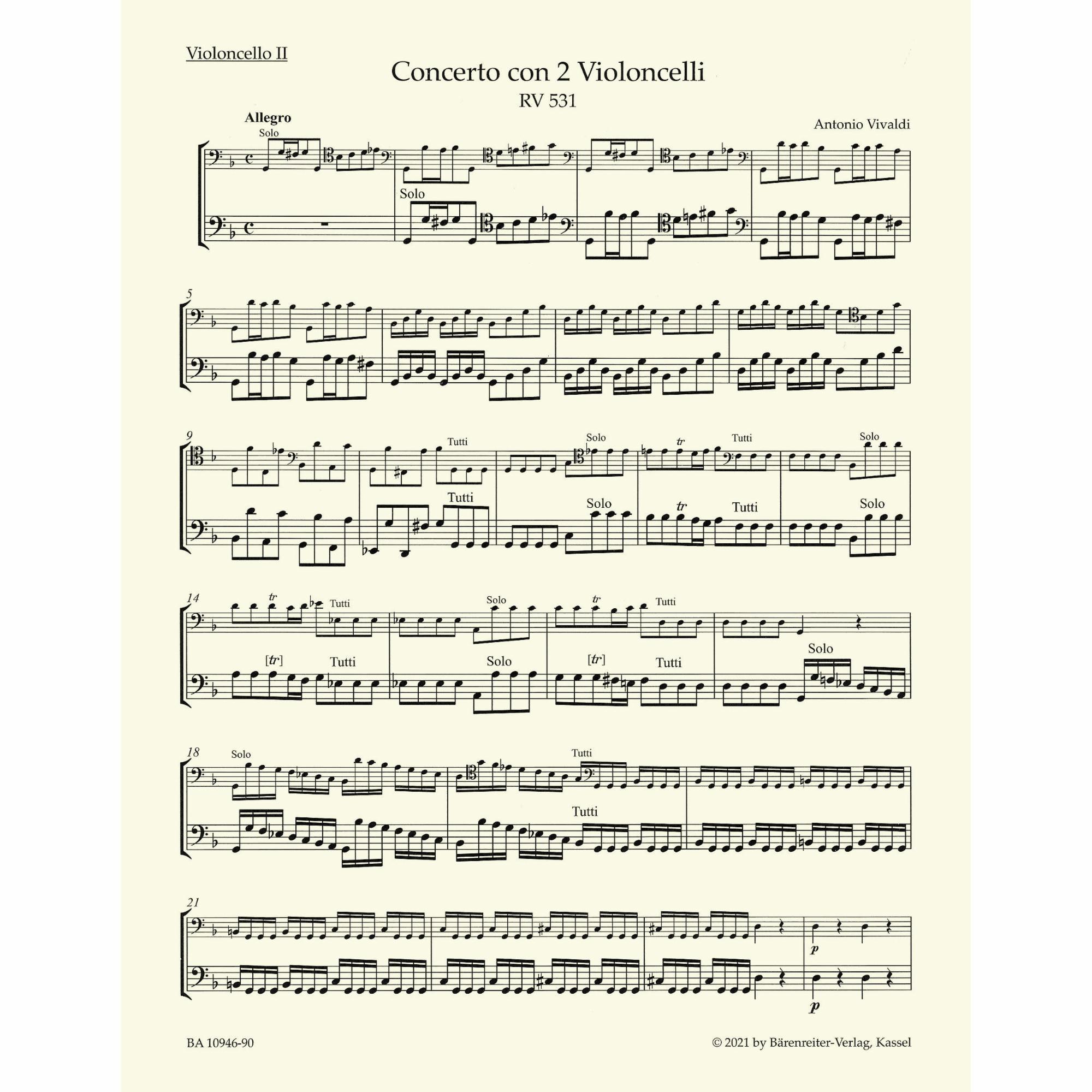 Sample: Cello II (Pg. 2)