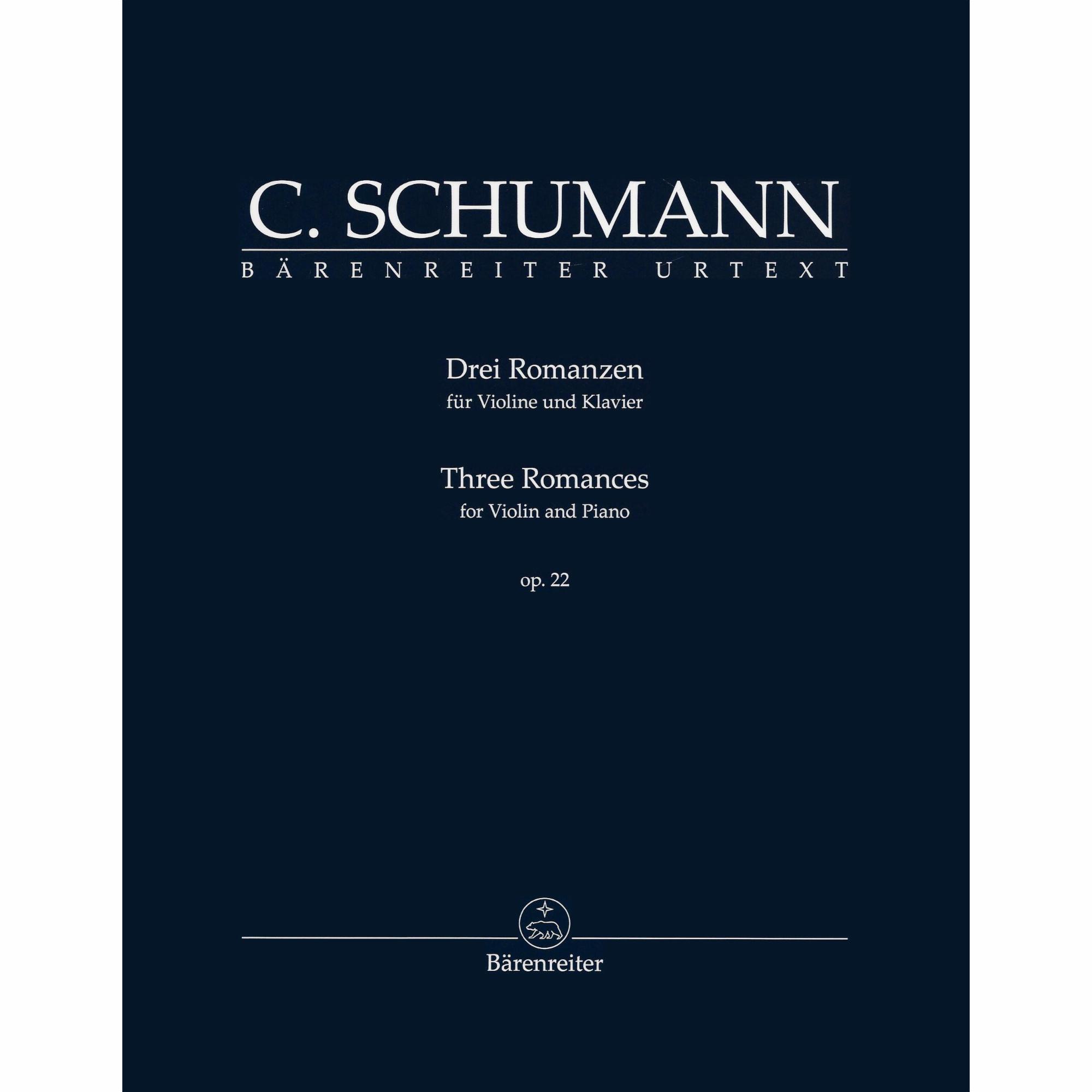 Schumann -- Three Romances , Op. 22 for Violin and Piano