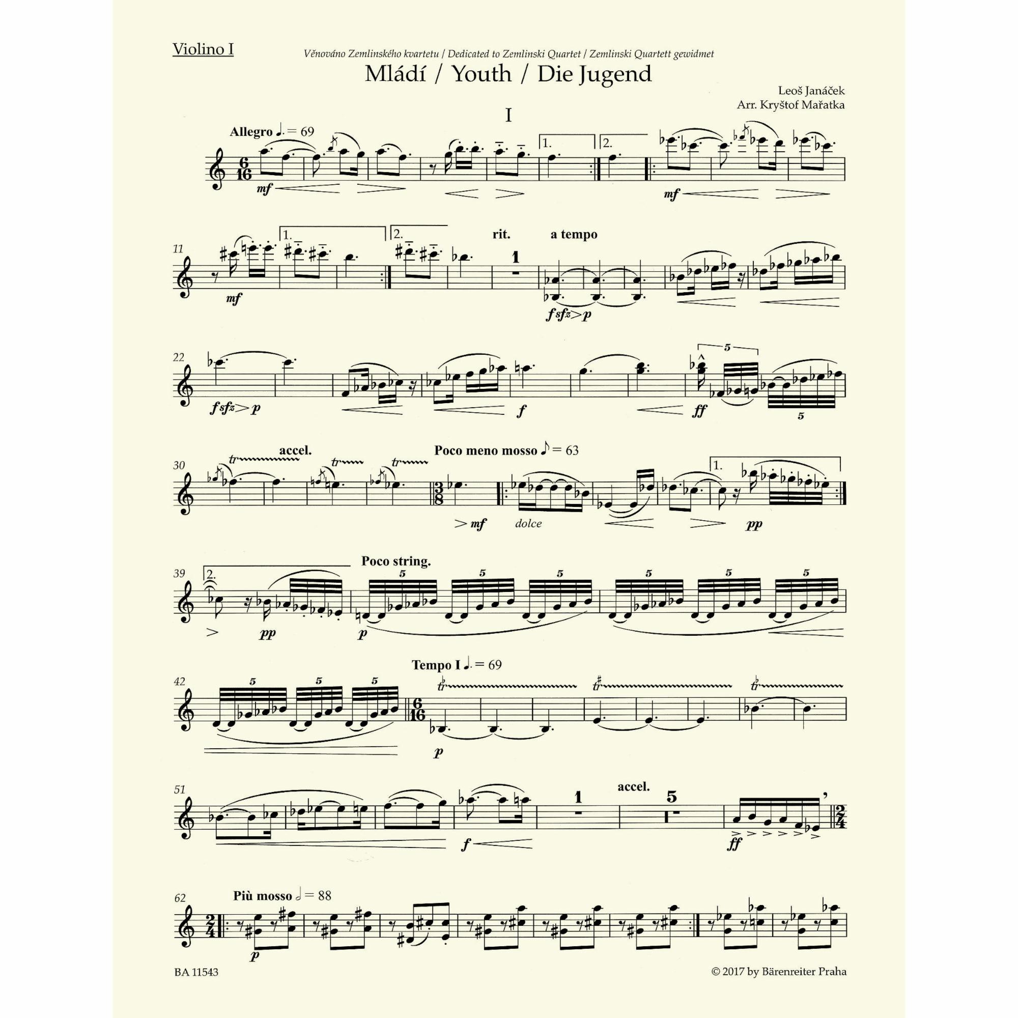 Sample: Violin I Part