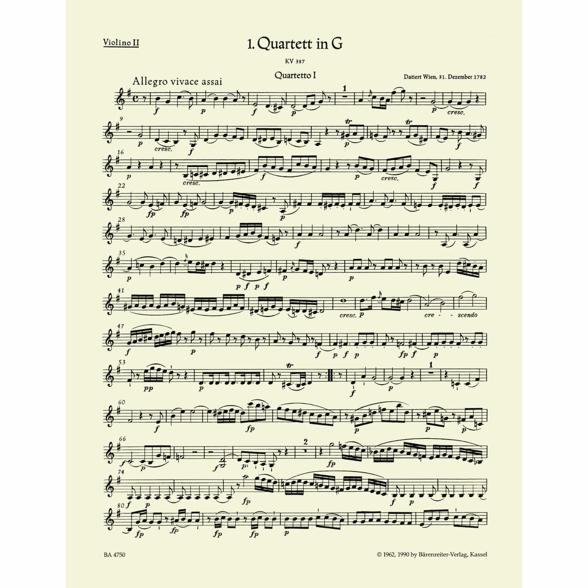 Sample: Violin II (Pg. 8)