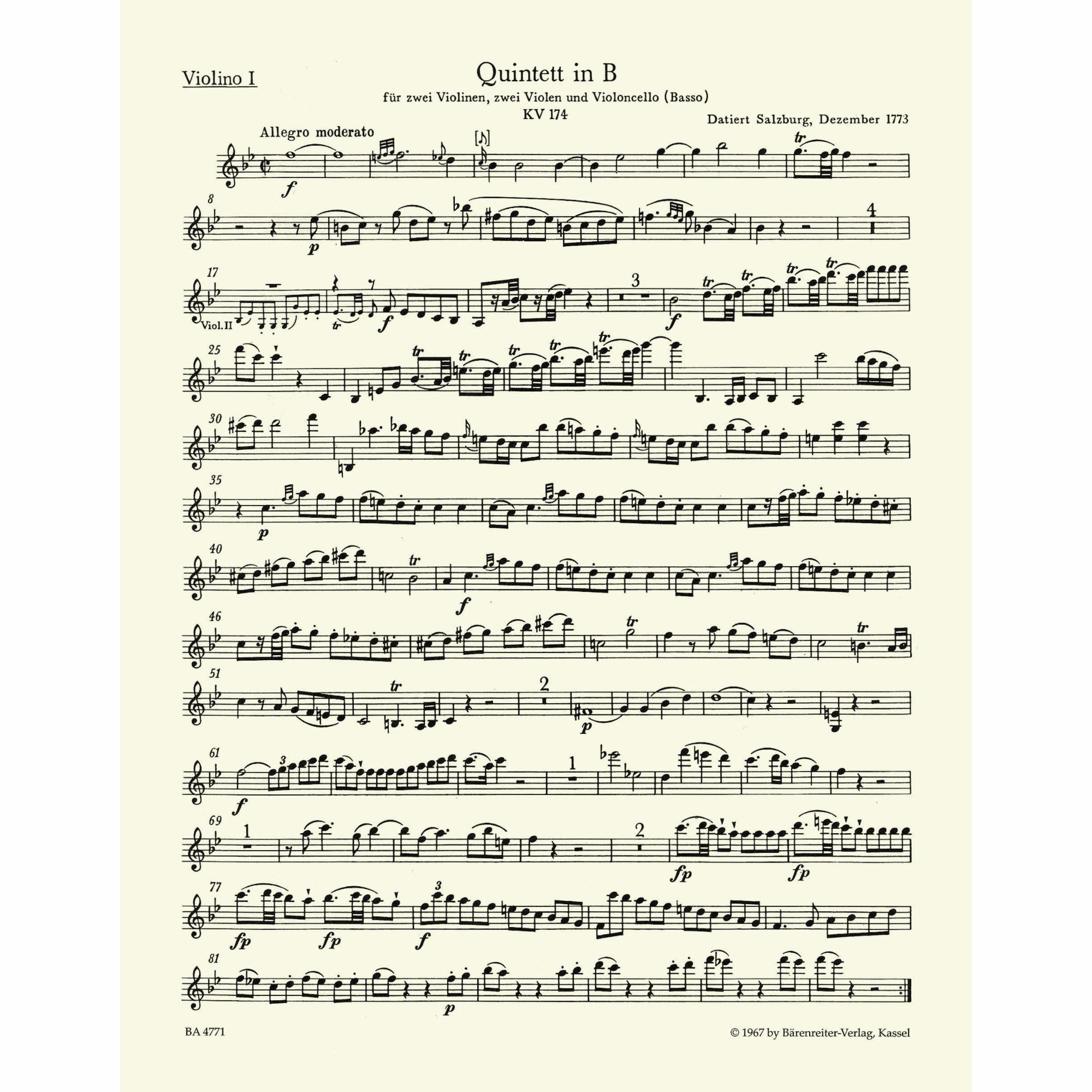 Sample: Violin I (Pg. 3)