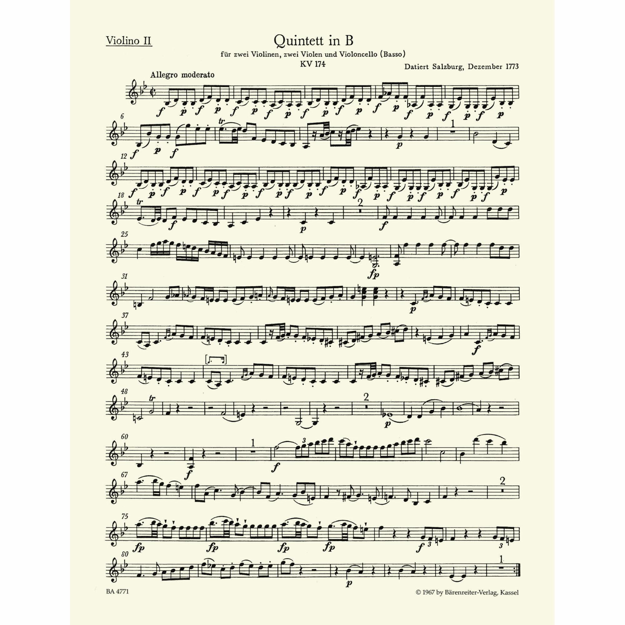 Sample: Violin II (Pg. 3)