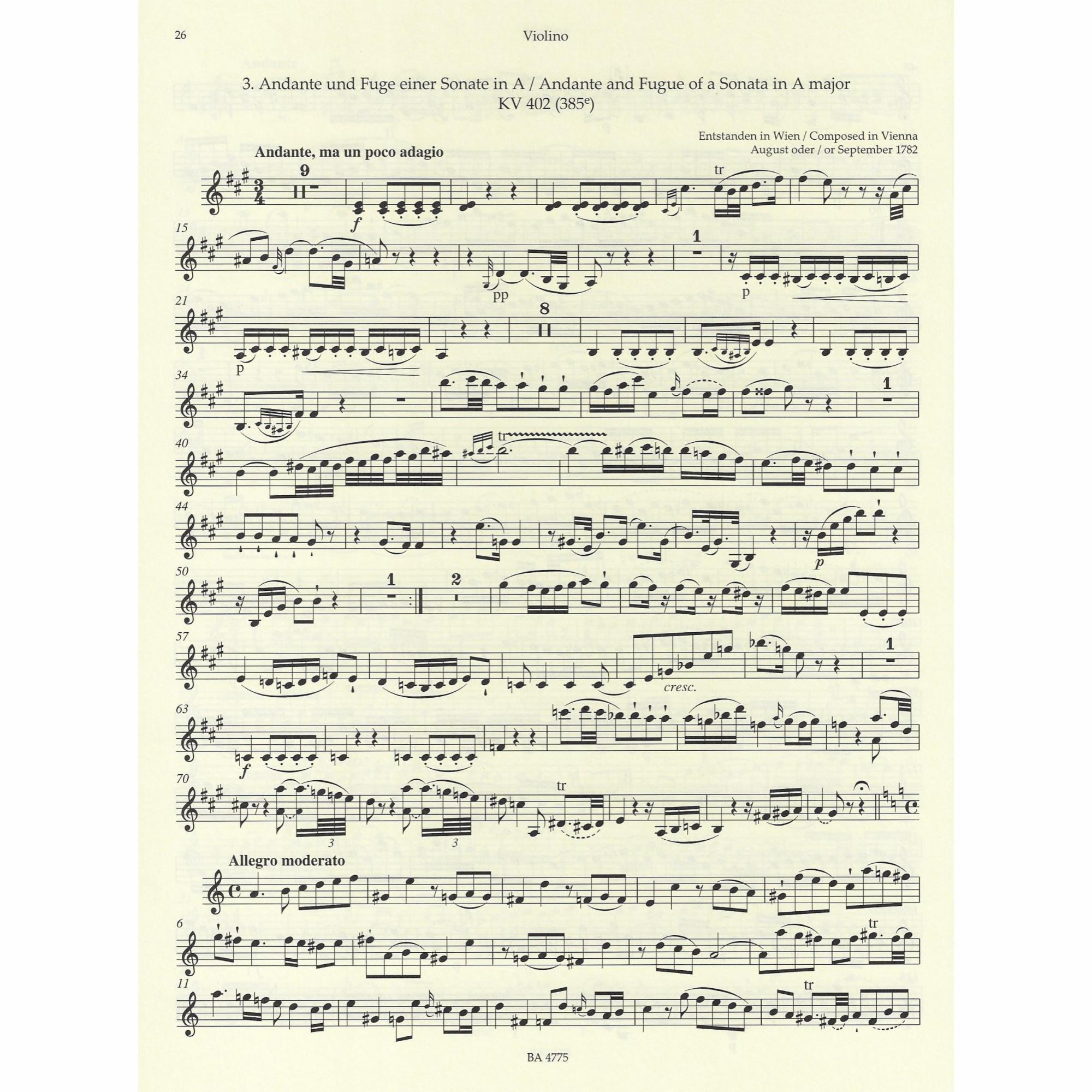 Sample: Violin Part