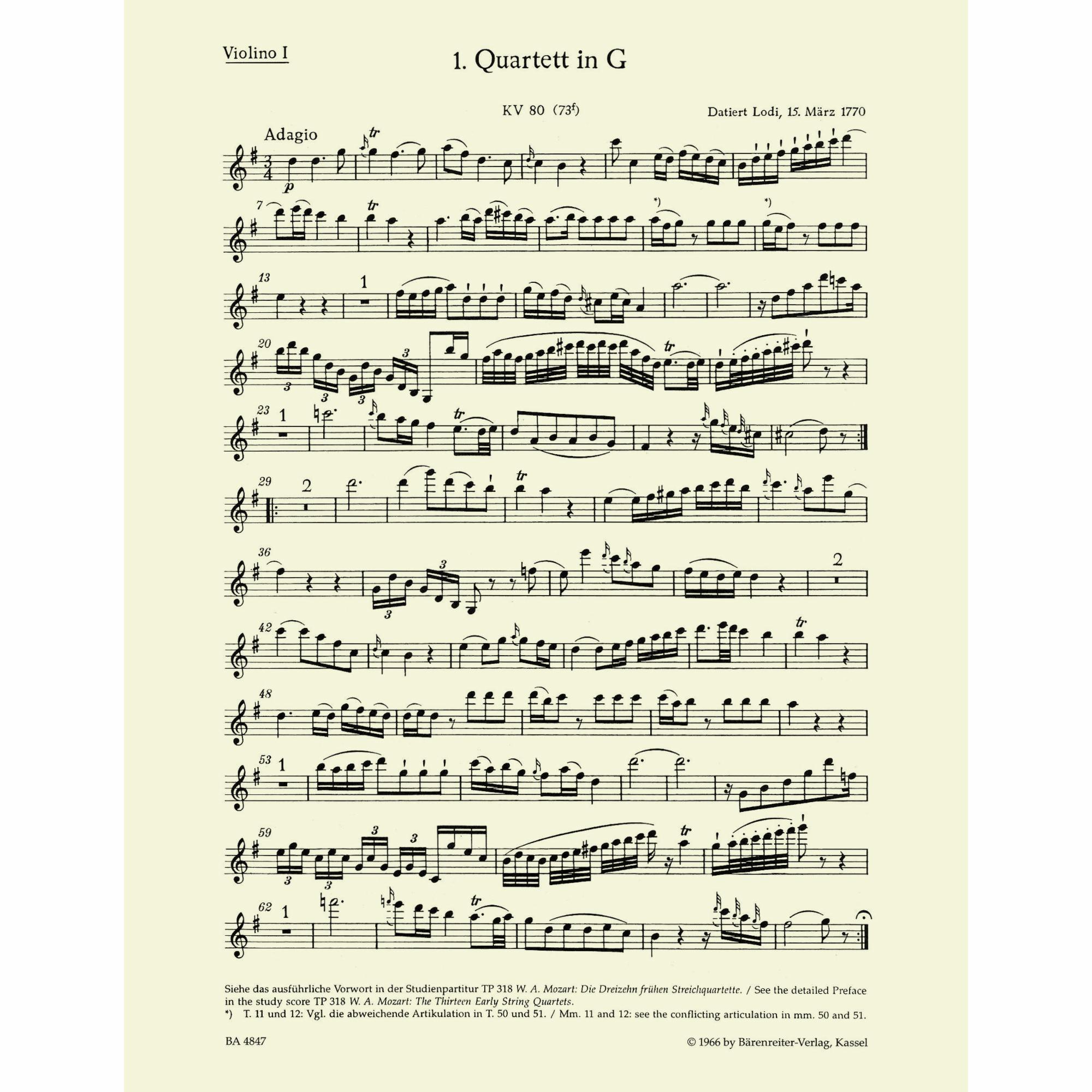 Sample: Violin I (Pg. 3)