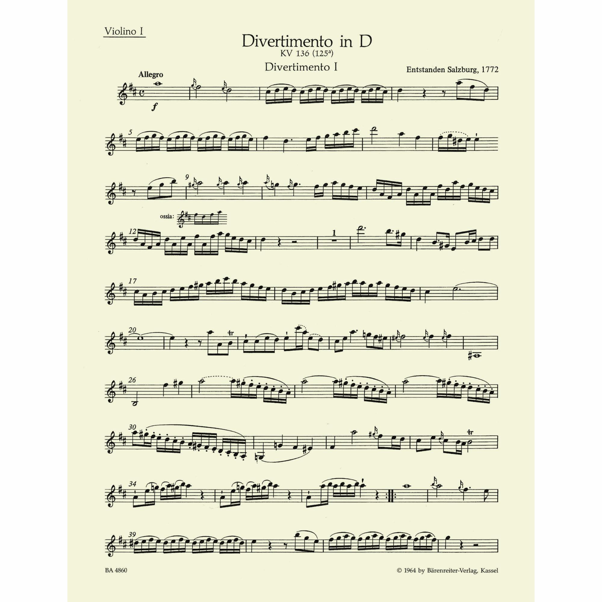 Sample: Violin I (Pg. 2)