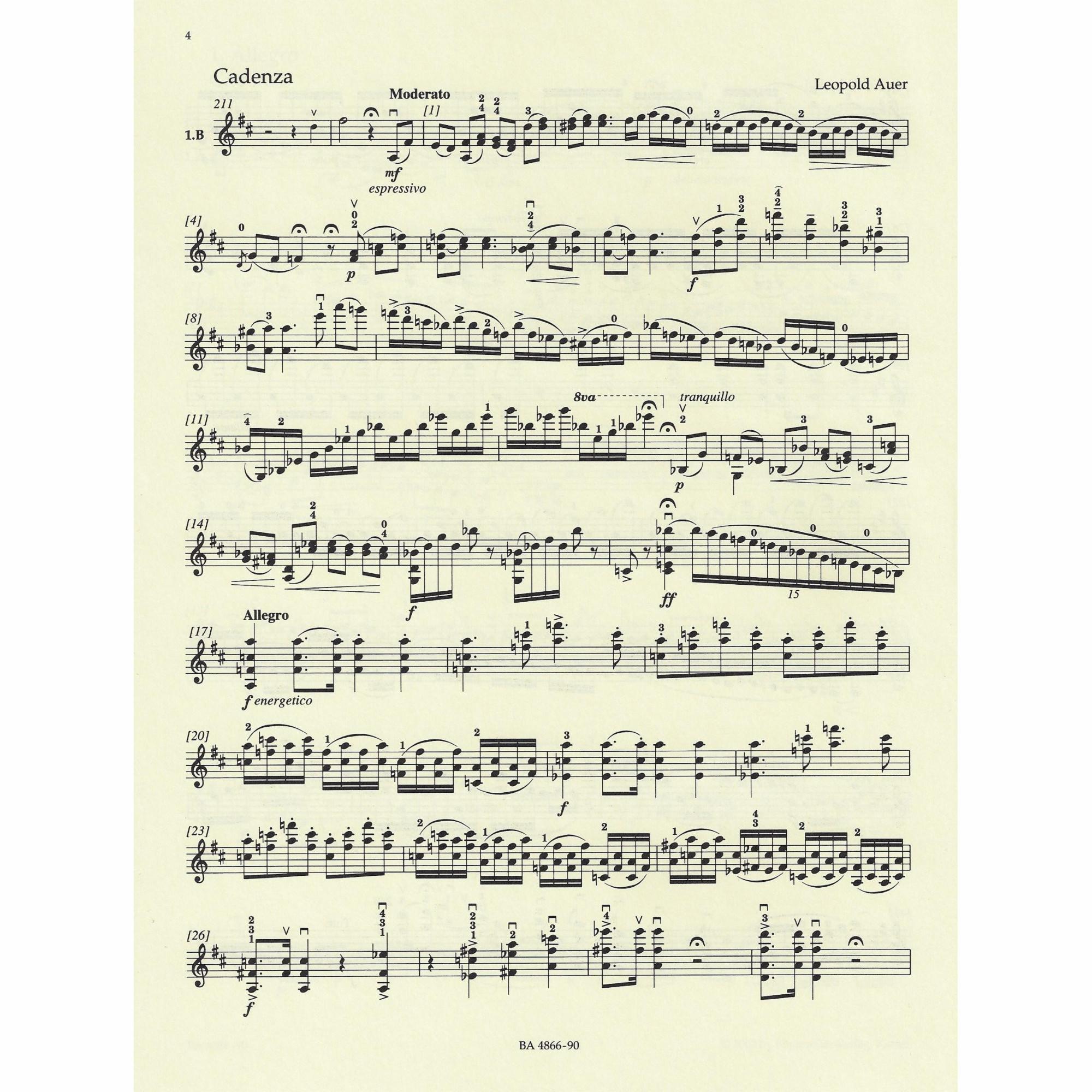 Sample: Cadenzas