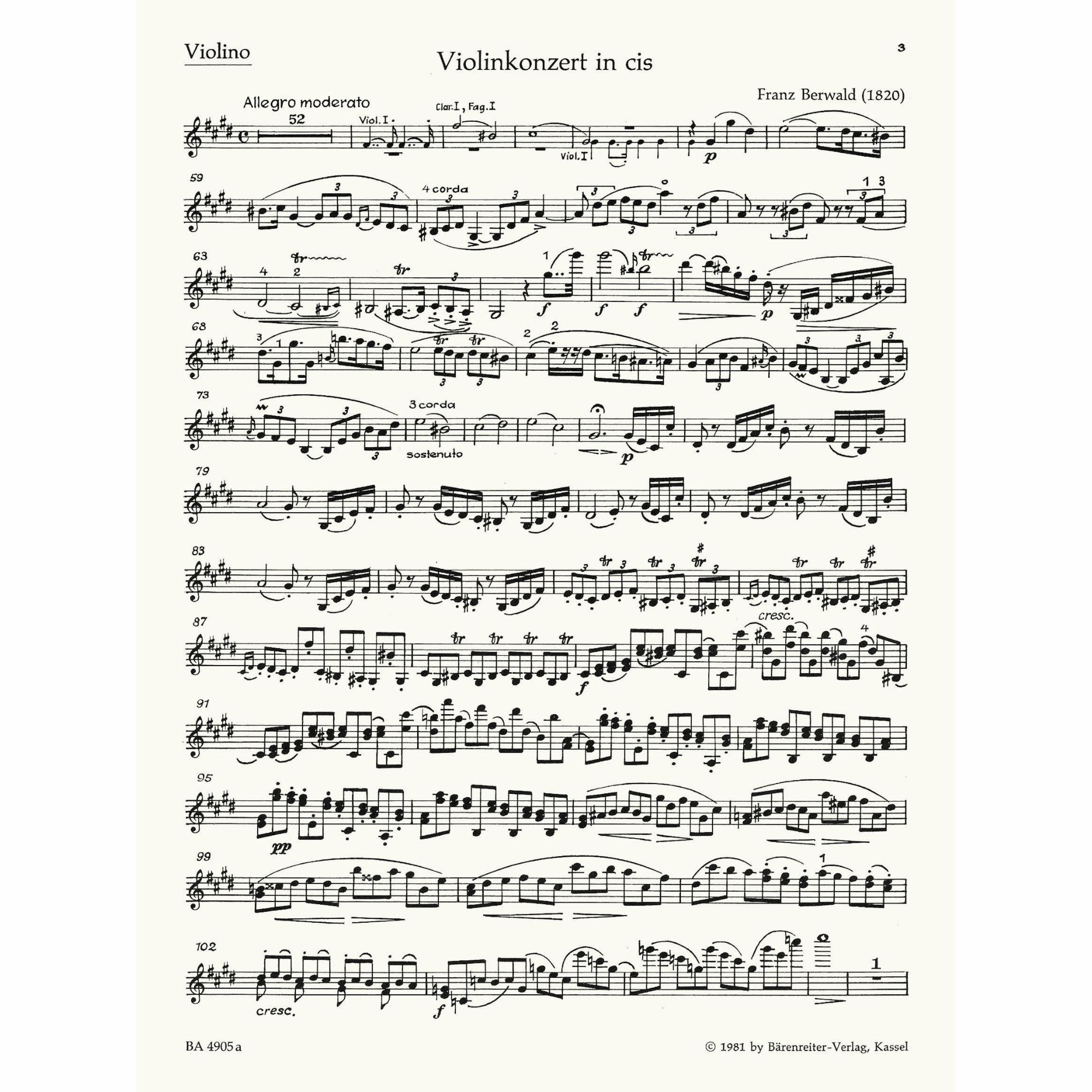 Sample: Violin Part