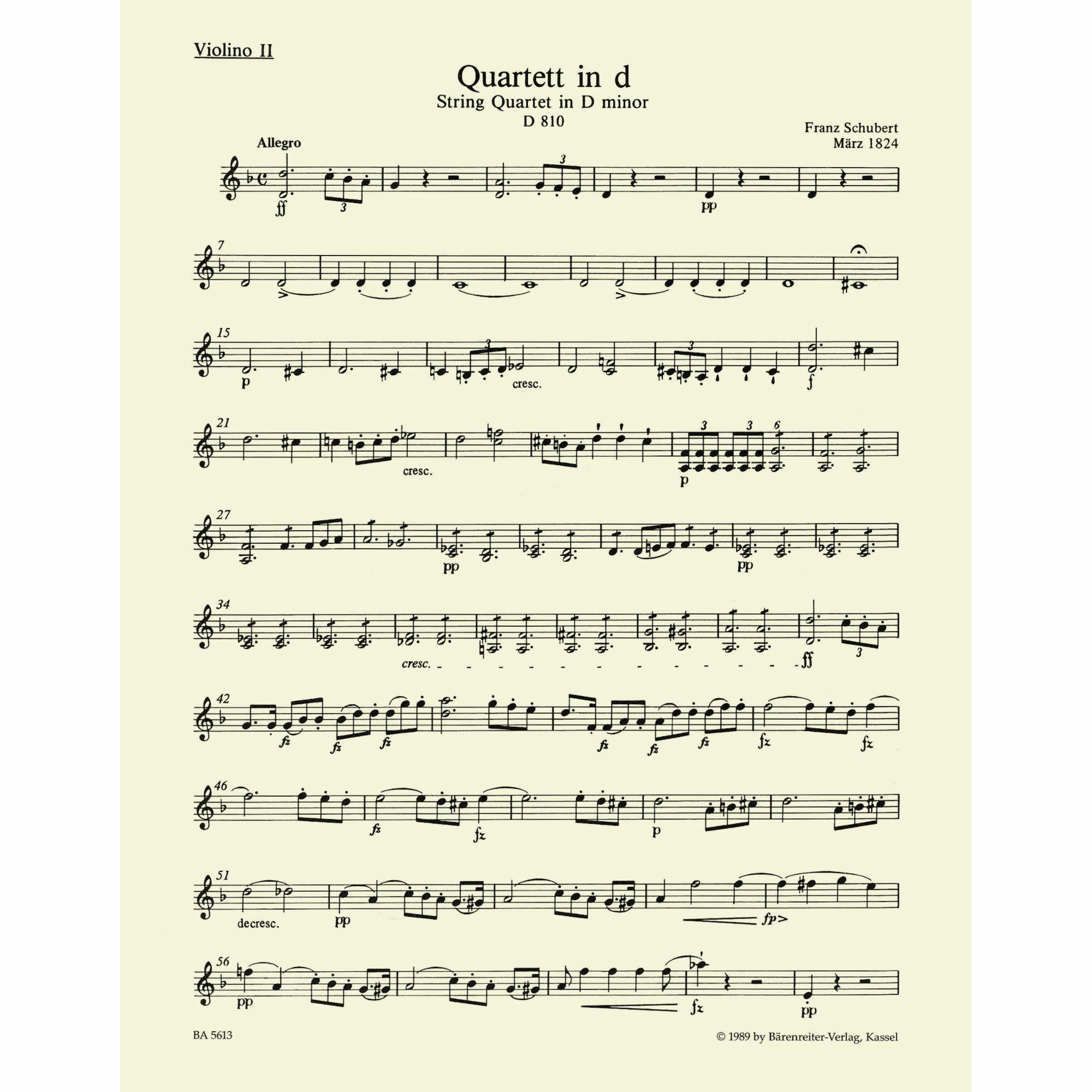 Sample: Violin II (Pg. 2)