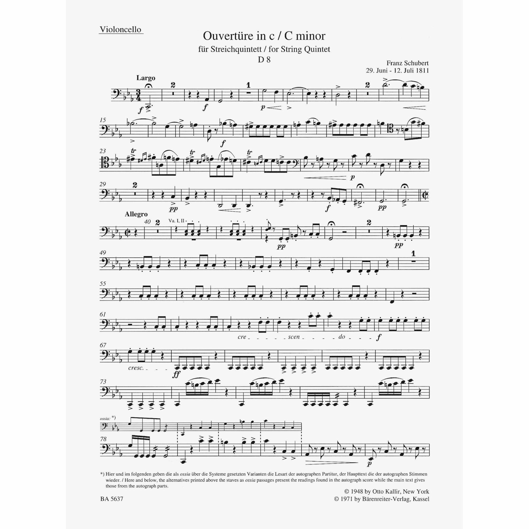 Sample: Cello (Pg. 1)