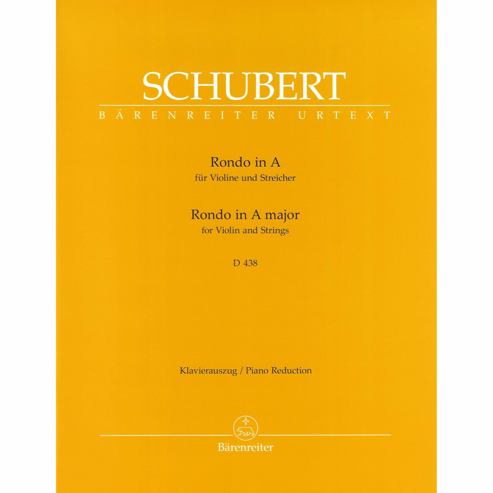 Schubert -- Rondo in A Major, D. 438 for Violin and Piano