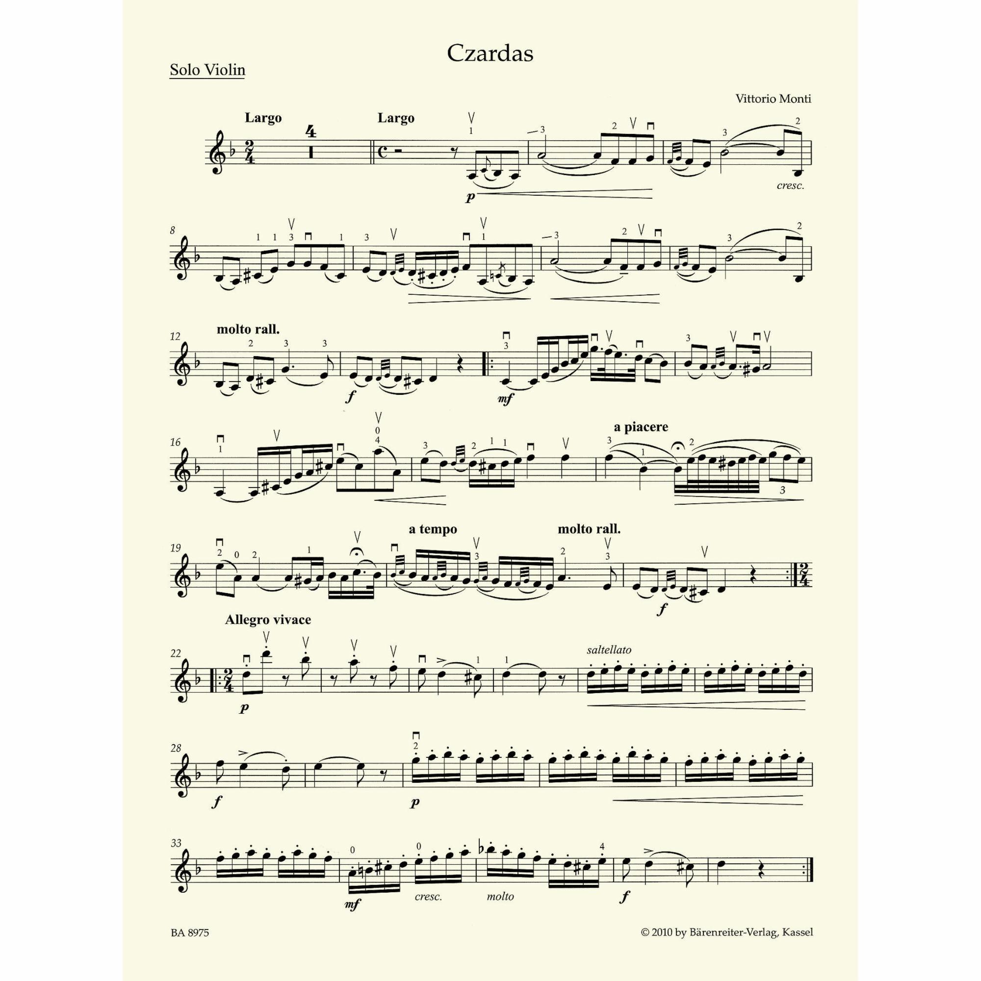 Sample: Violin Part