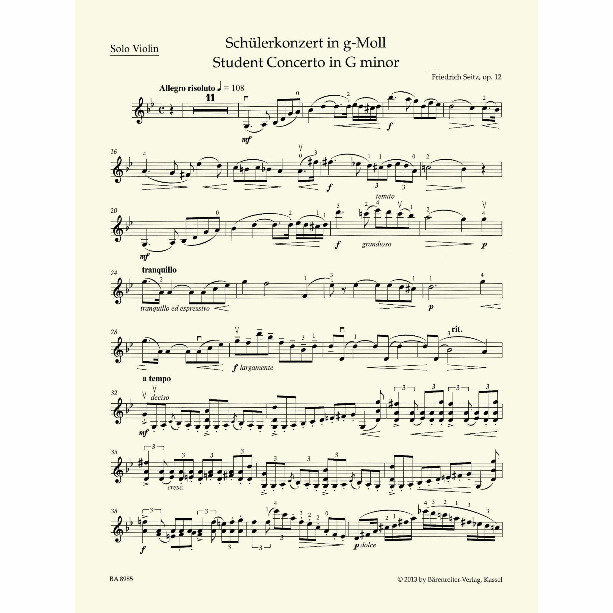 Sample: Violin Part