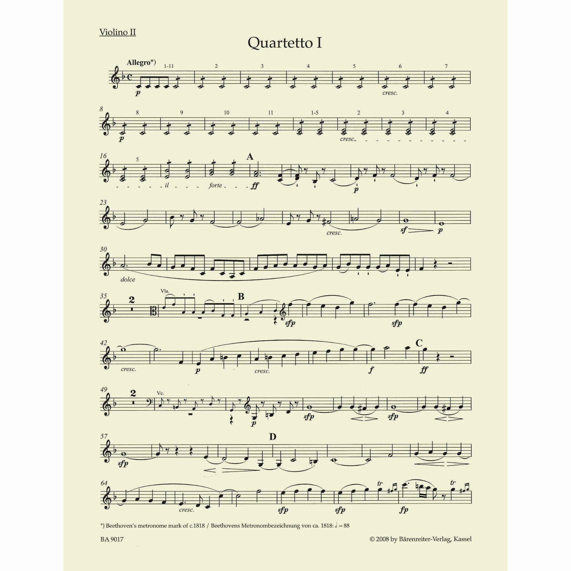 Sample: Violin II (Pg. 2)