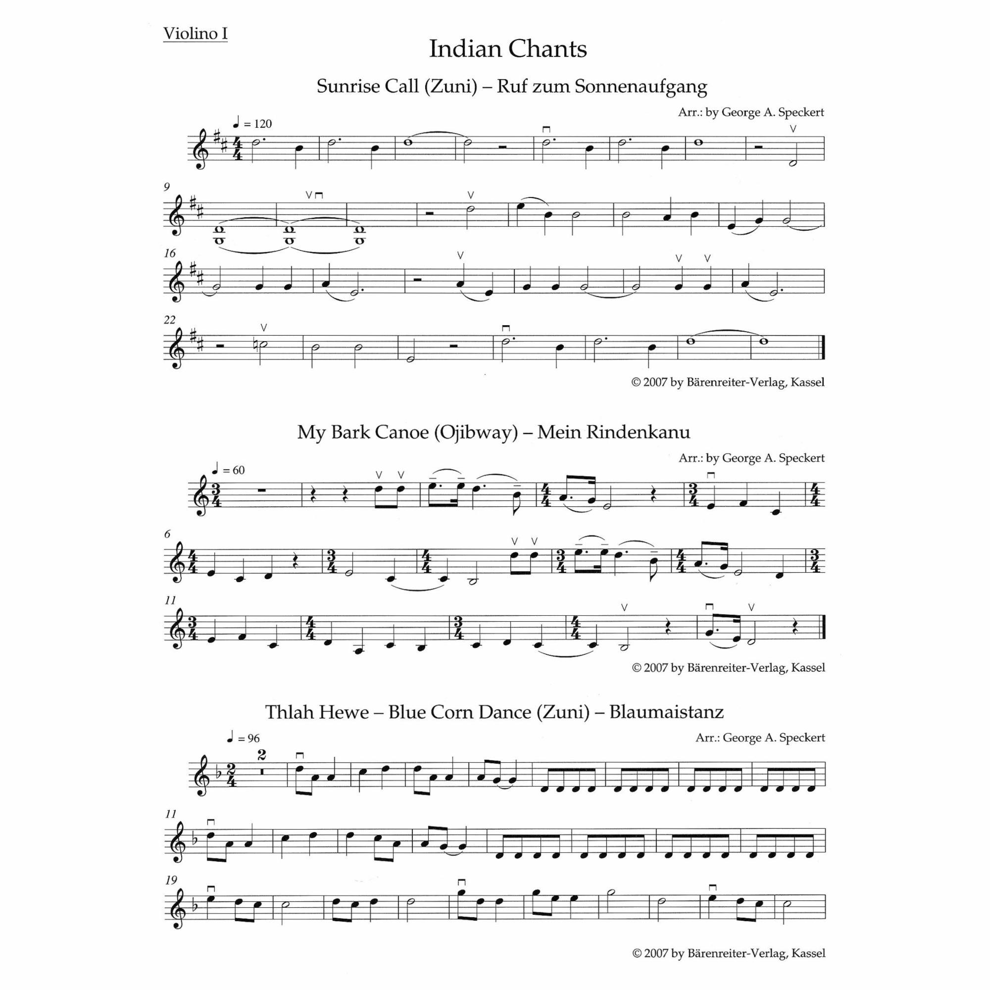 Sample: Violin I (Pg. 1)