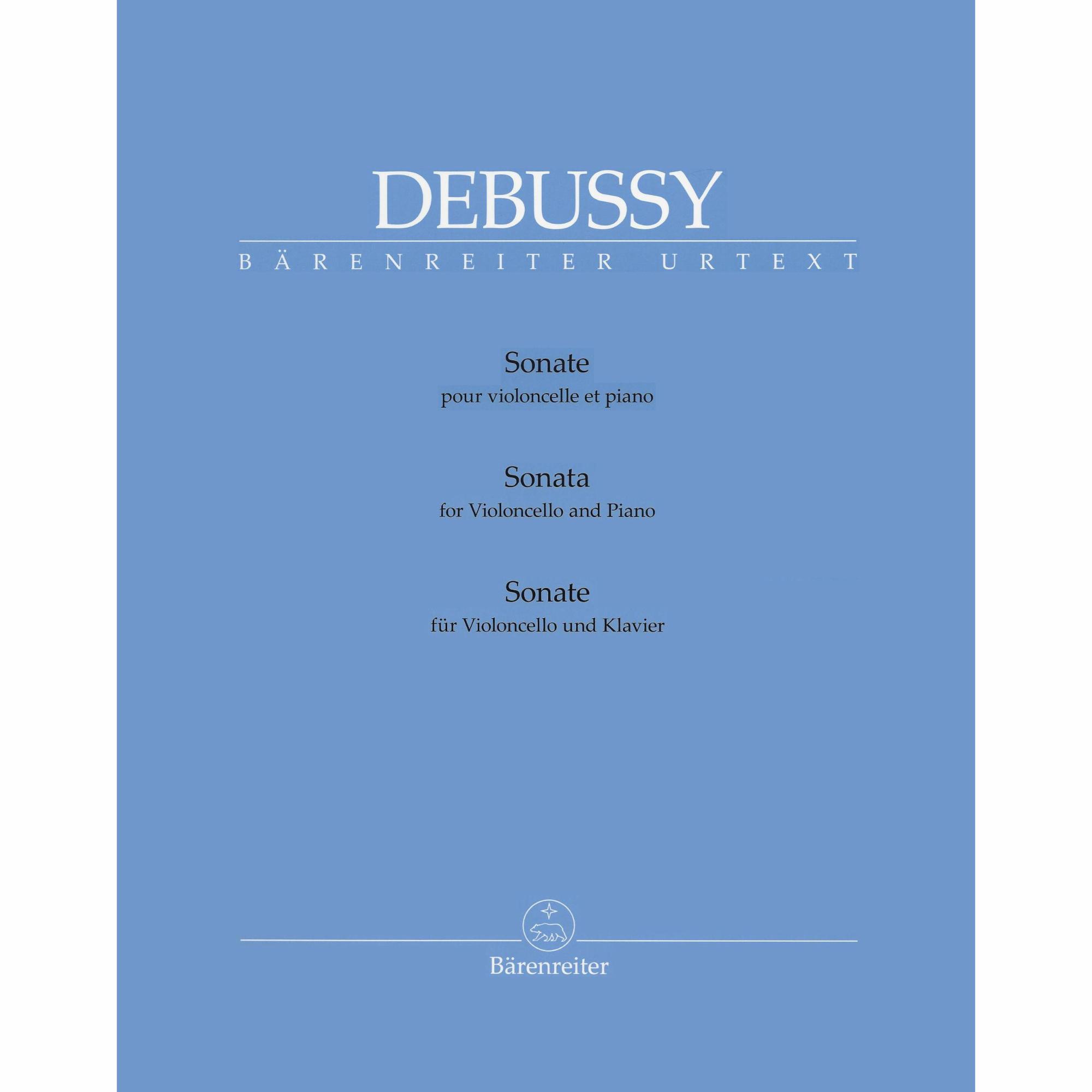 Debussy -- Sonata for Cello and Piano