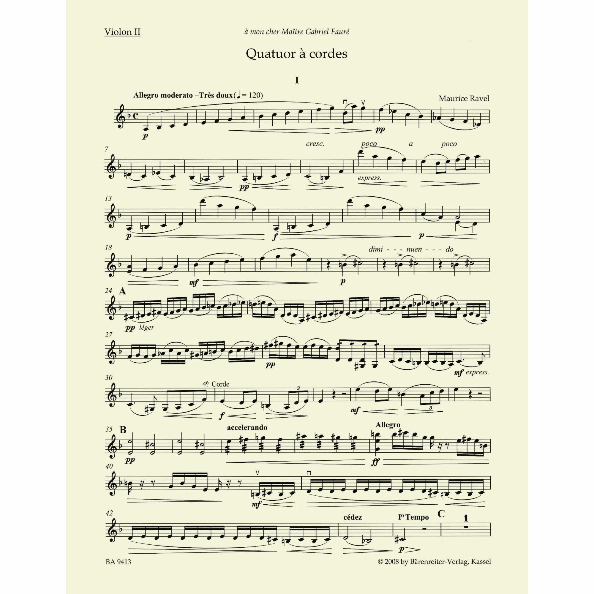 Sample: Violin II (Pg. 1)