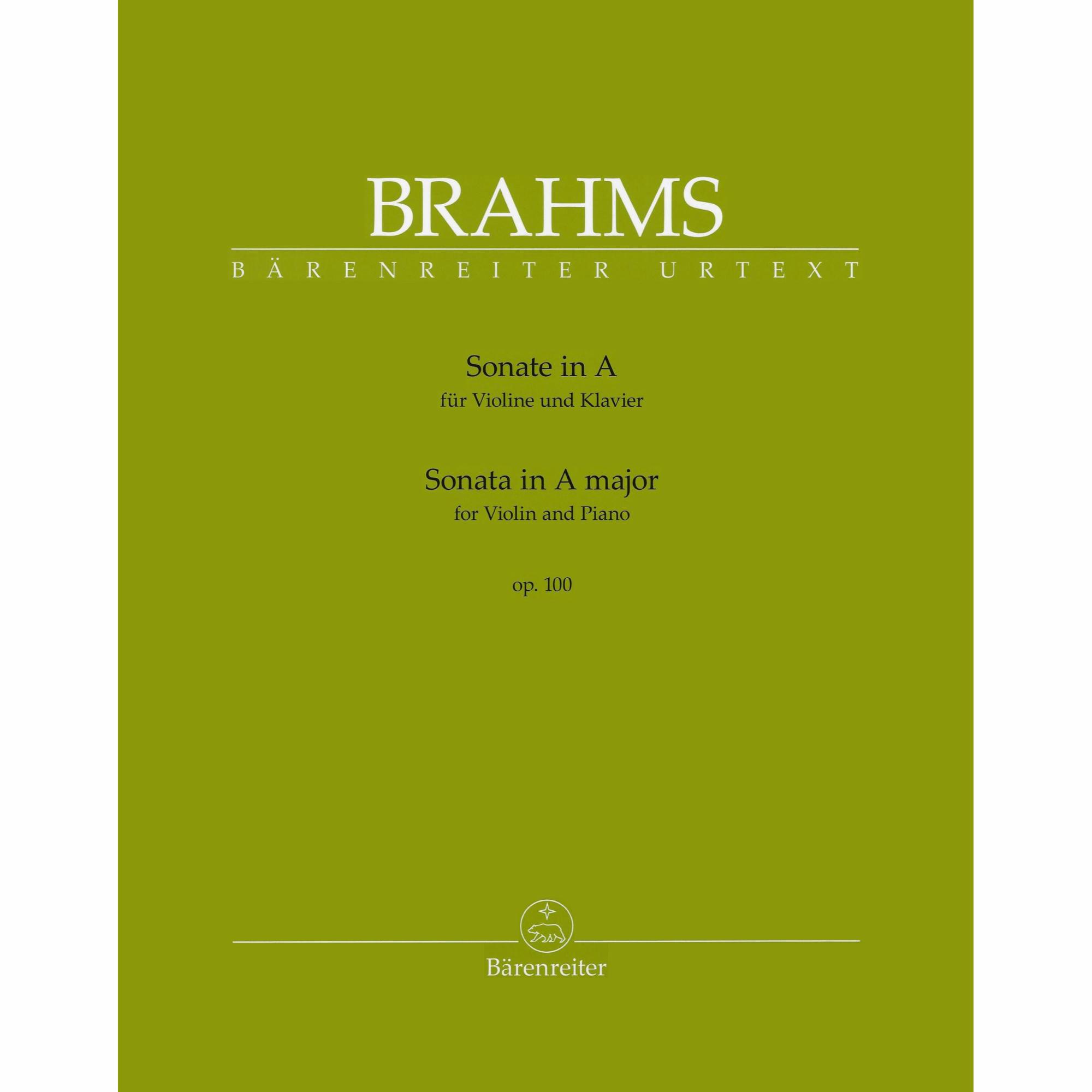 Brahms -- Sonata in A Major, Op. 100 for Violin and Piano