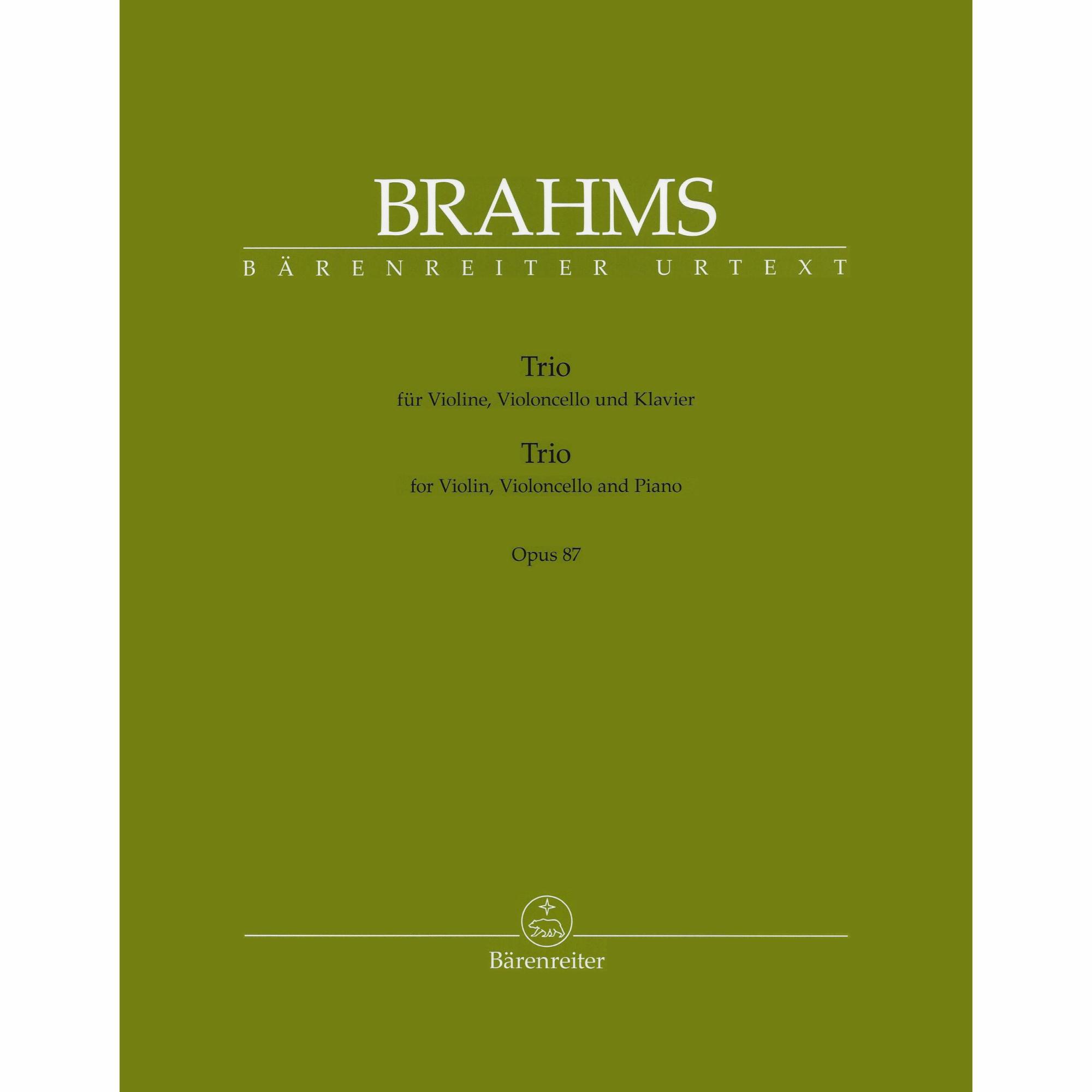 Brahms -- Piano Trio in C Major, Op. 87