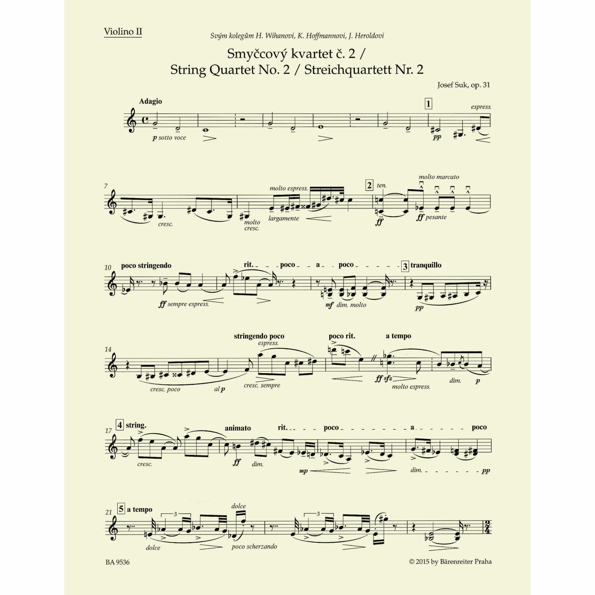 Sample: Violin II (Pg. 1)