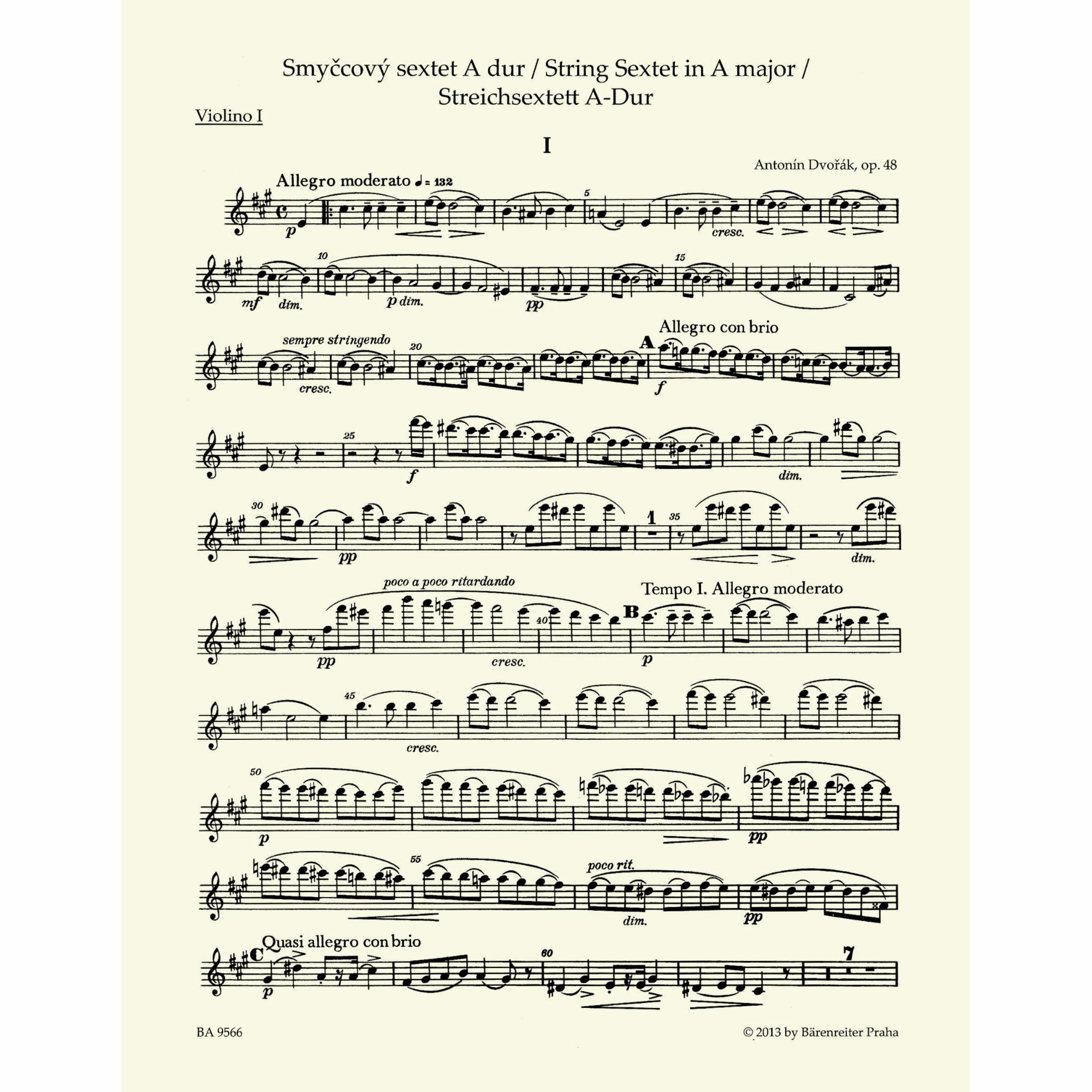 Sample: Violin I (Pg. 1)