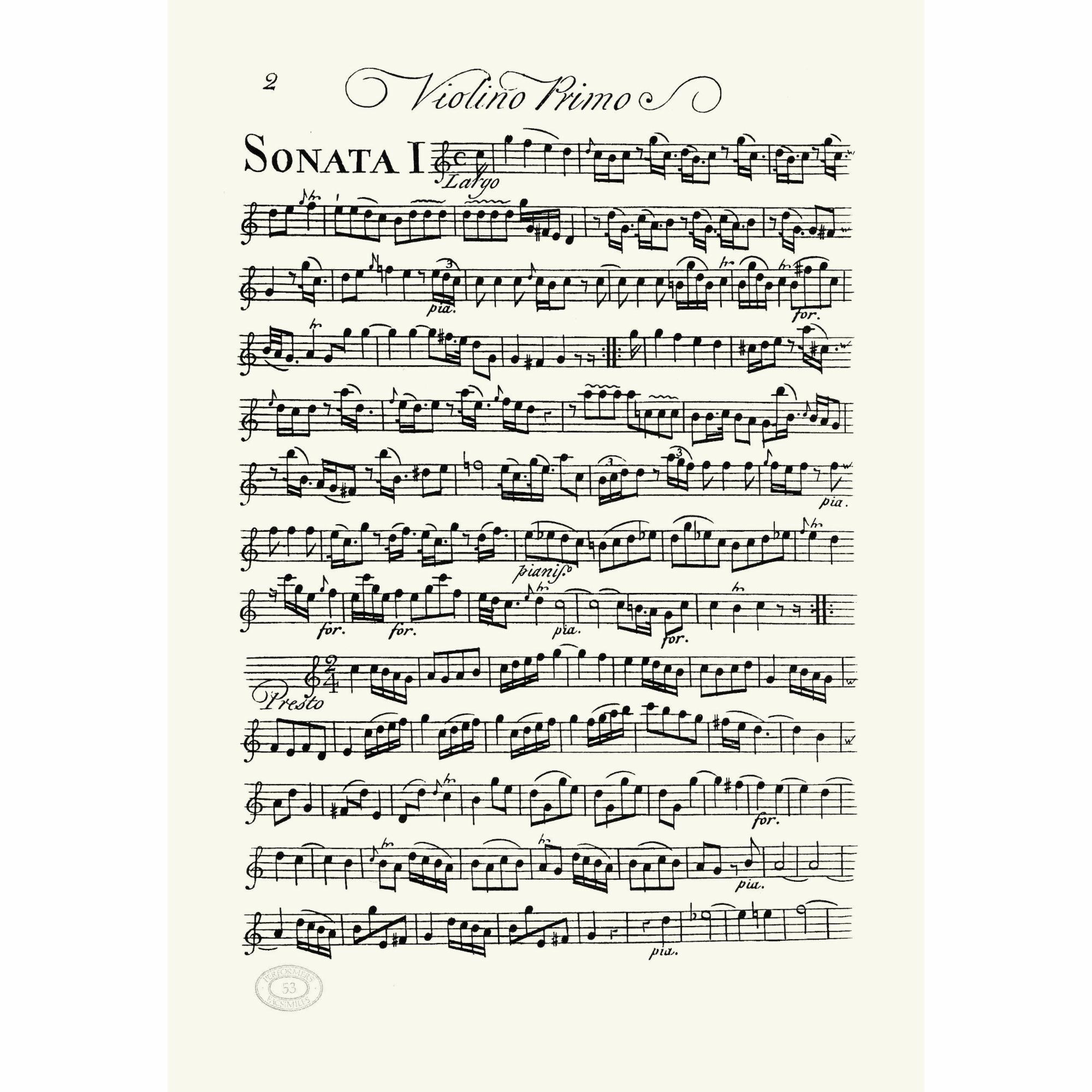 Sample: Violin I (Pg. 2)