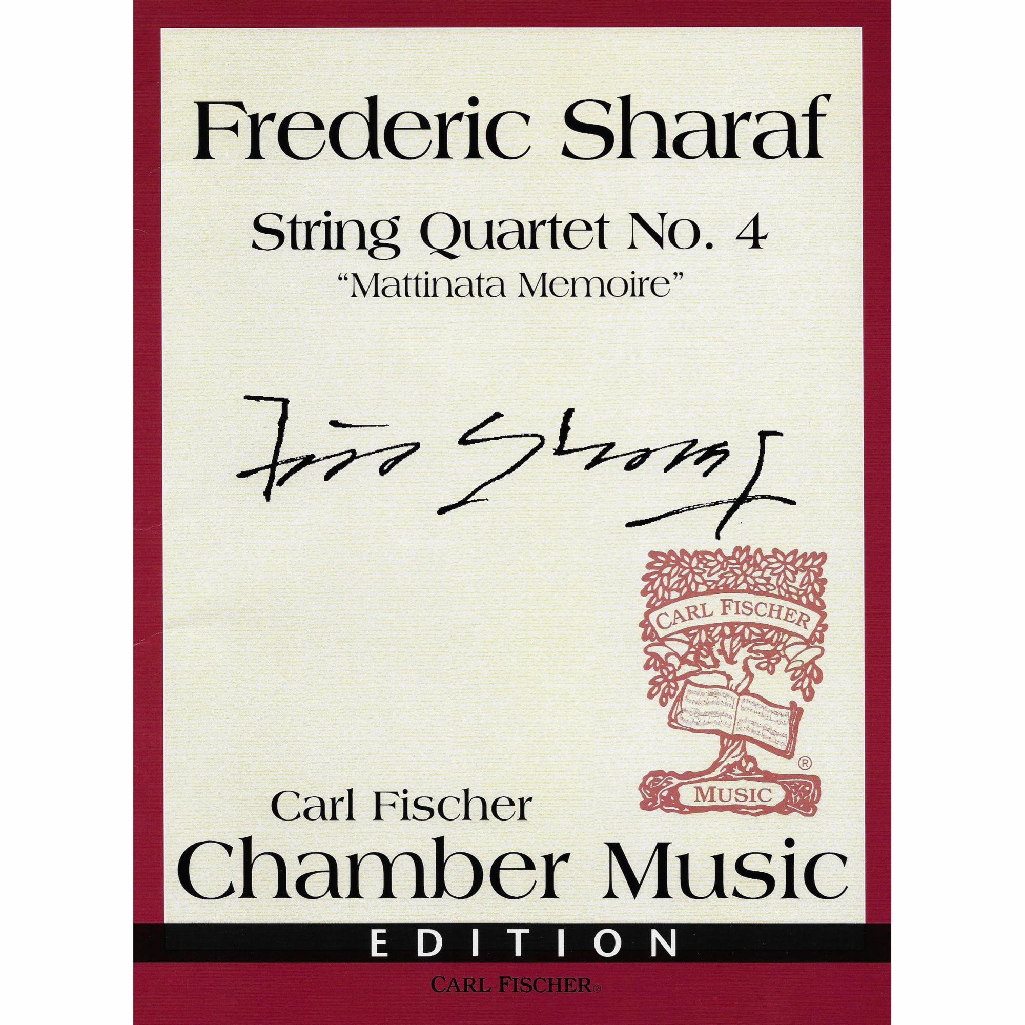 Sharaf -- String Quartet No. 4 (Mattinata Memoire) 