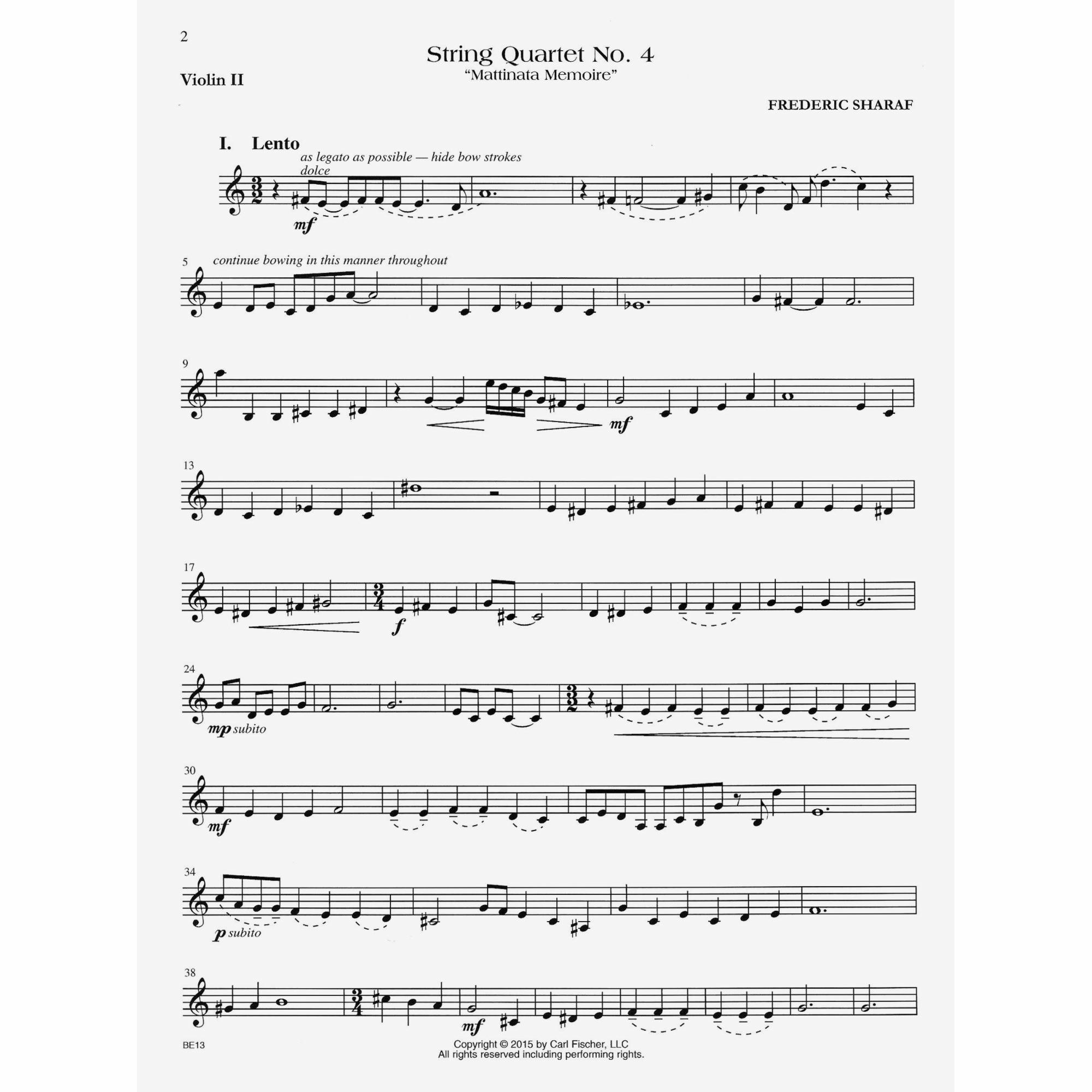 Sample: Violin II (Pg. 2)