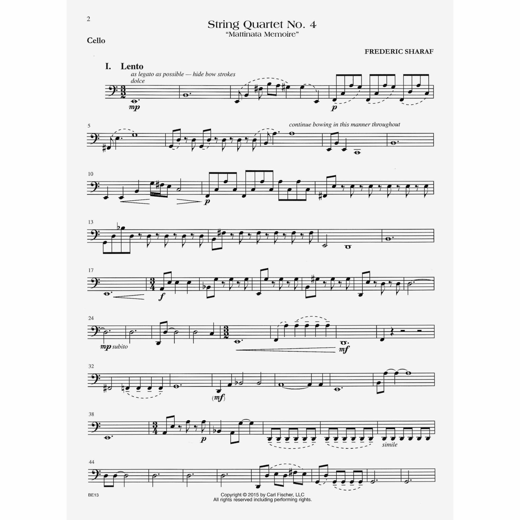 Sample: Cello (Pg. 2)