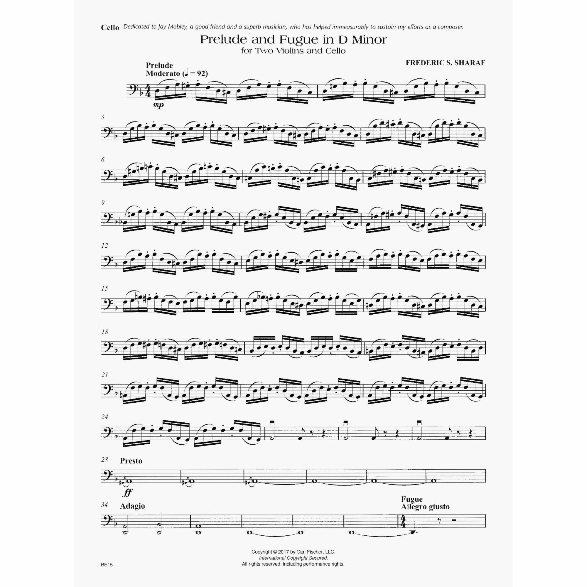 Sample: Cello (Pg. 1)