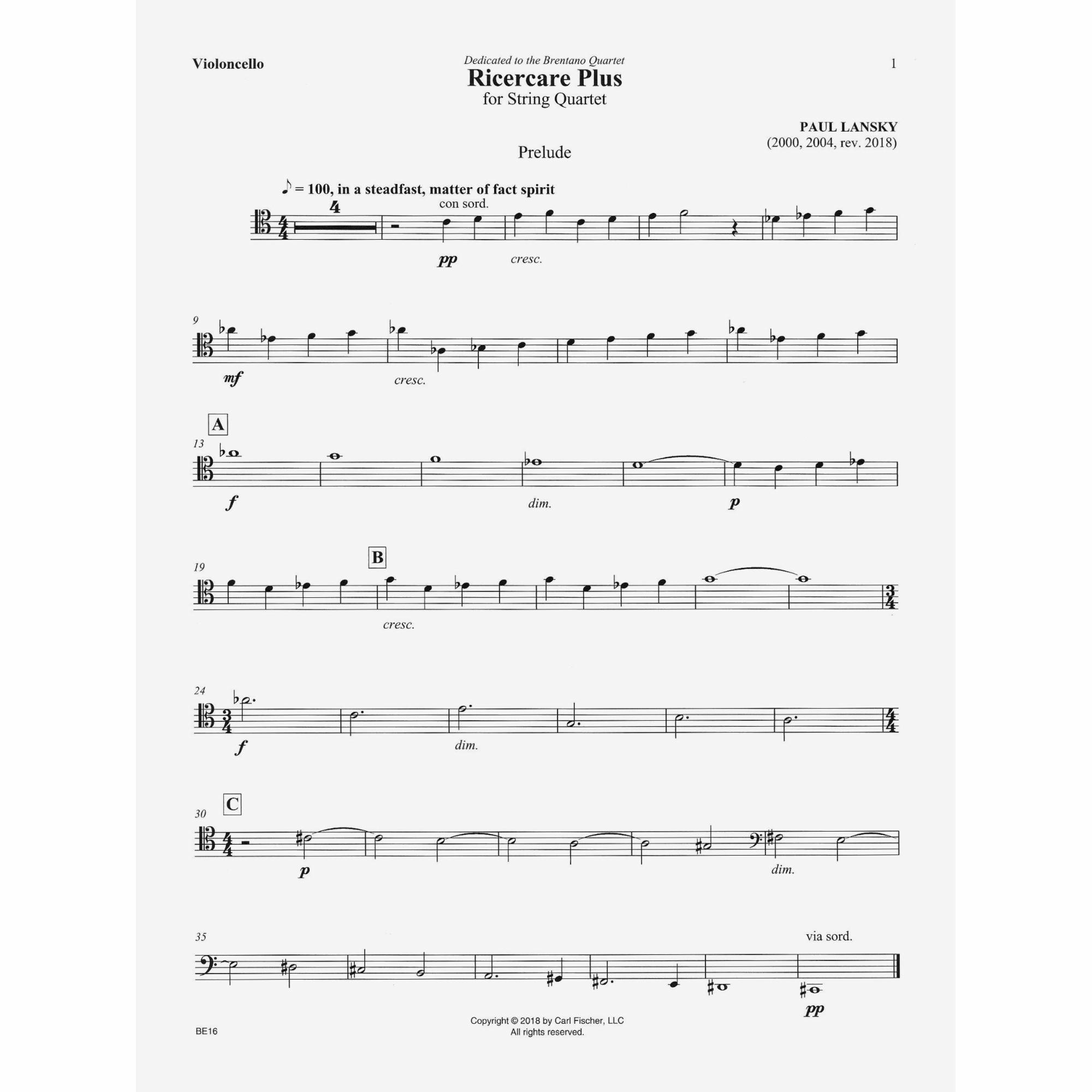 Sample: Cello (Pg. 1)