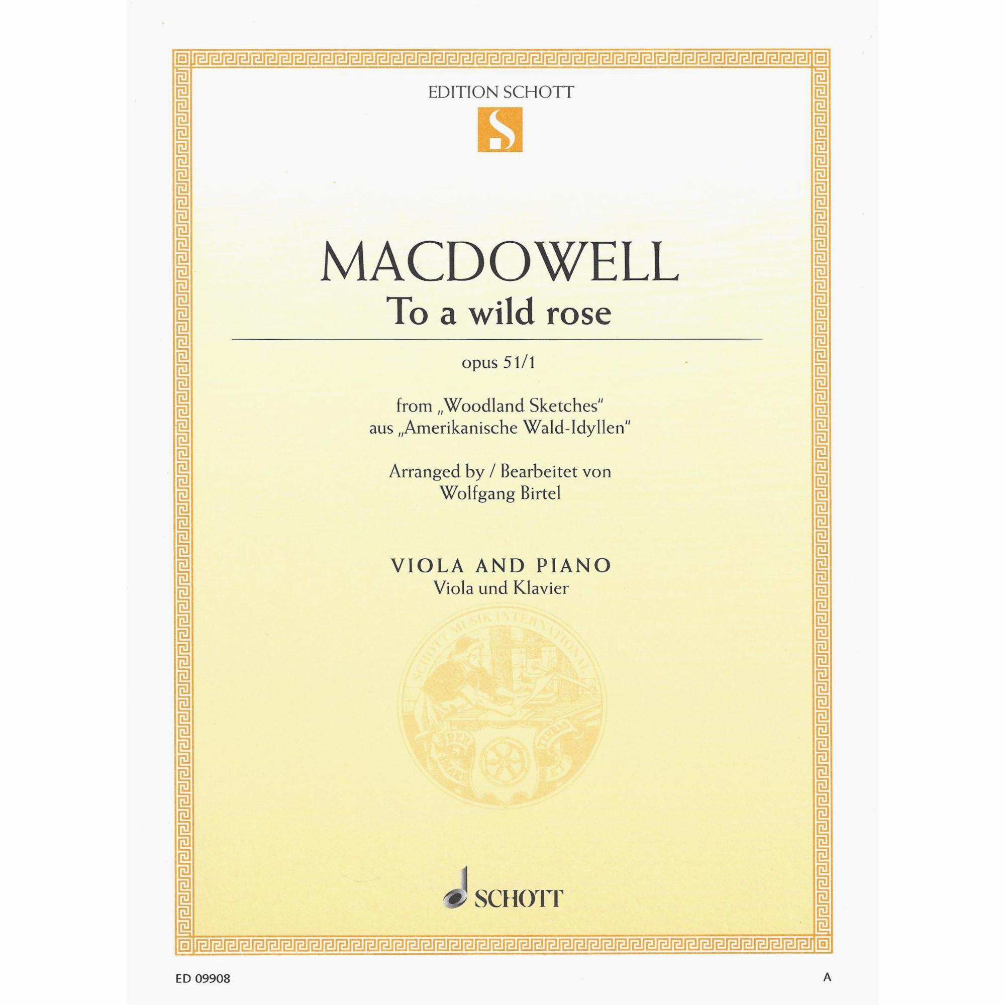 MacDowell -- To a Wild Rose, Op. 51/1 for Viola and Piano